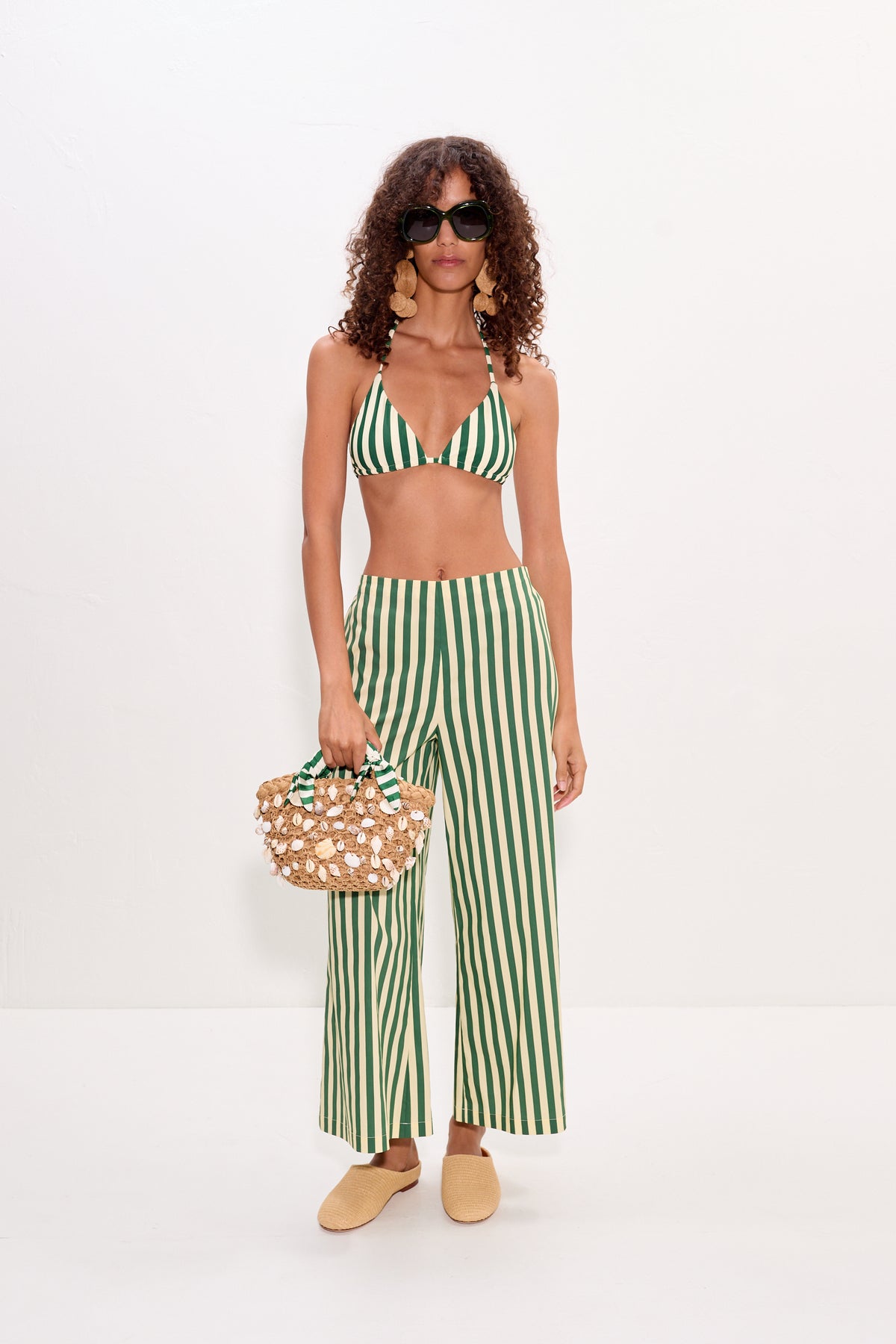 Bwai Bikini Top In Gummy Green/Ecru