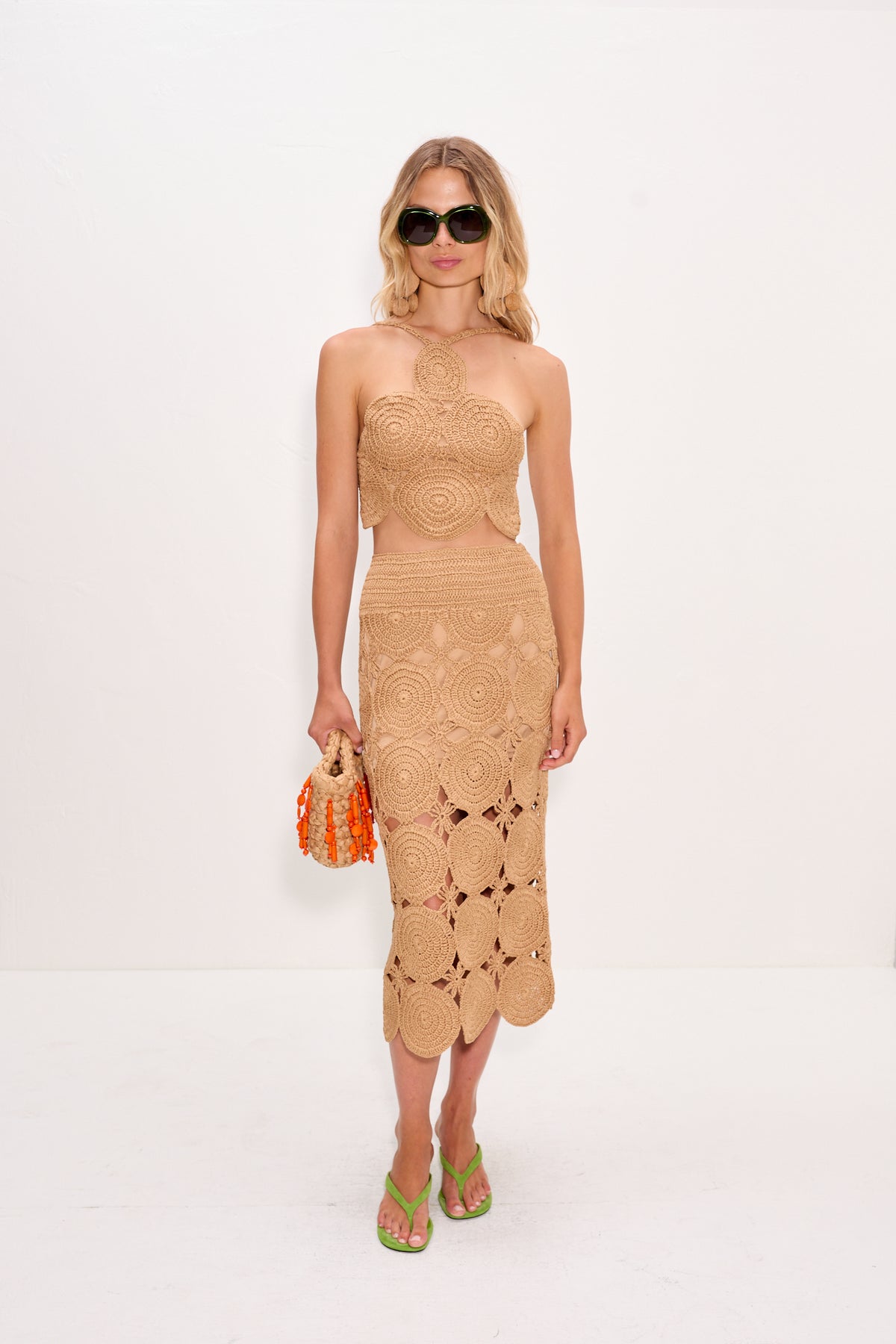 Beep Beep Midi Skirt In Natural