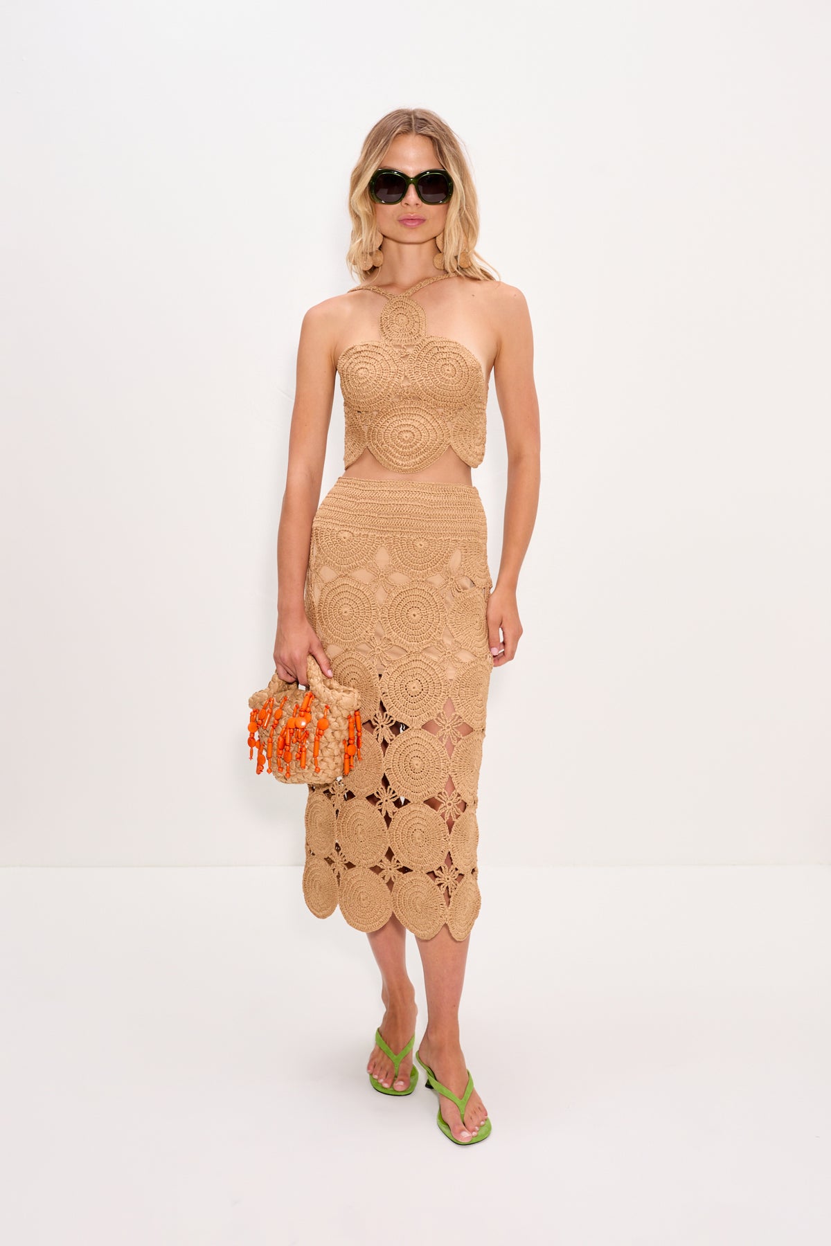 Beep Beep Midi Skirt In Natural