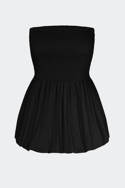 black smocked mini dress Mini Smocked Mini Dress main image 1