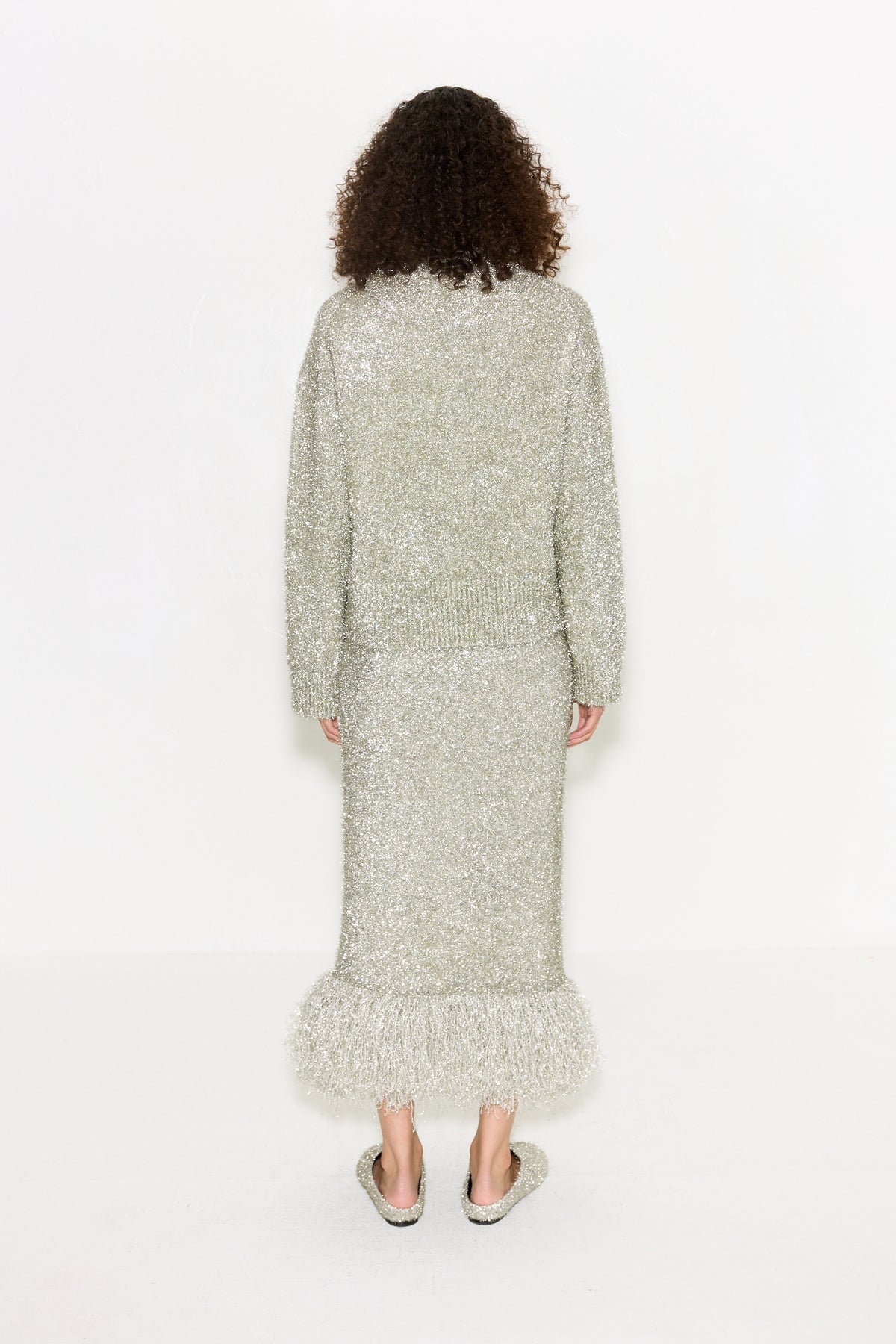 Cher Wool Sweater In Satellite Silver