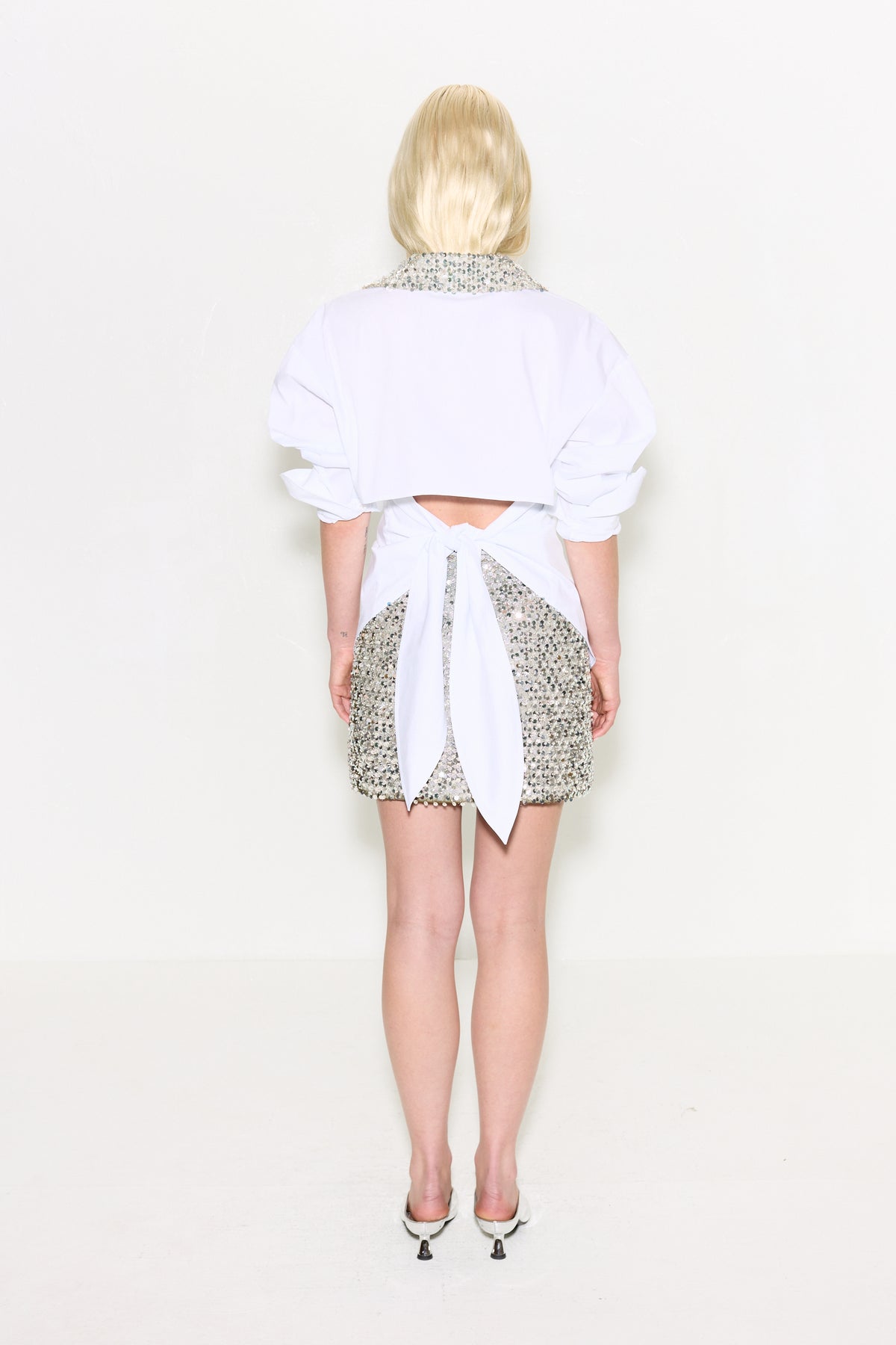 Loch Embellished Button Up In Macadamia