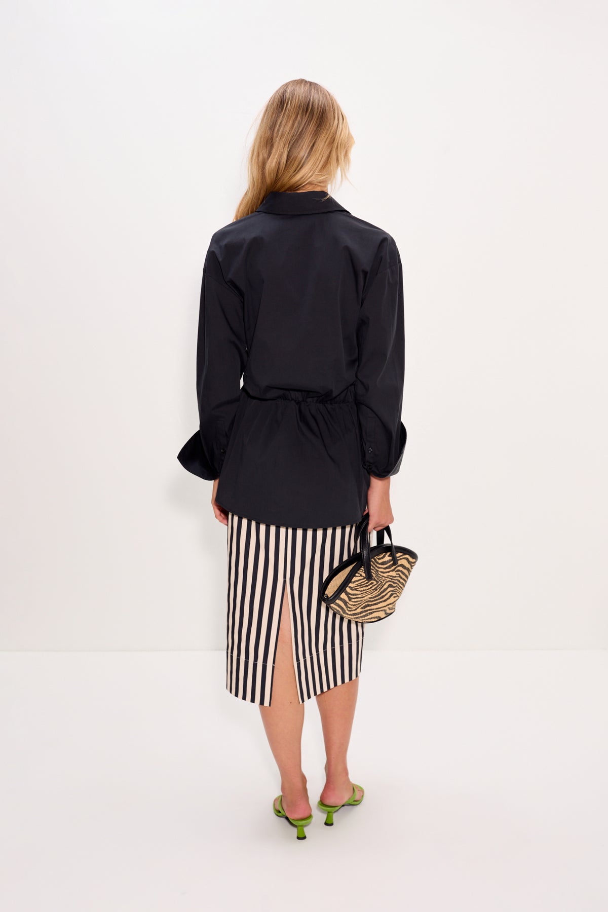 Inna Poplin Top in Black