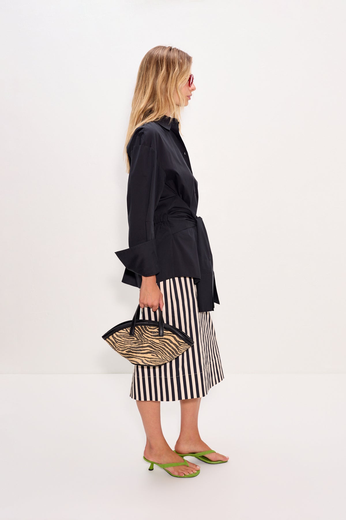 Inna Poplin Top in Black