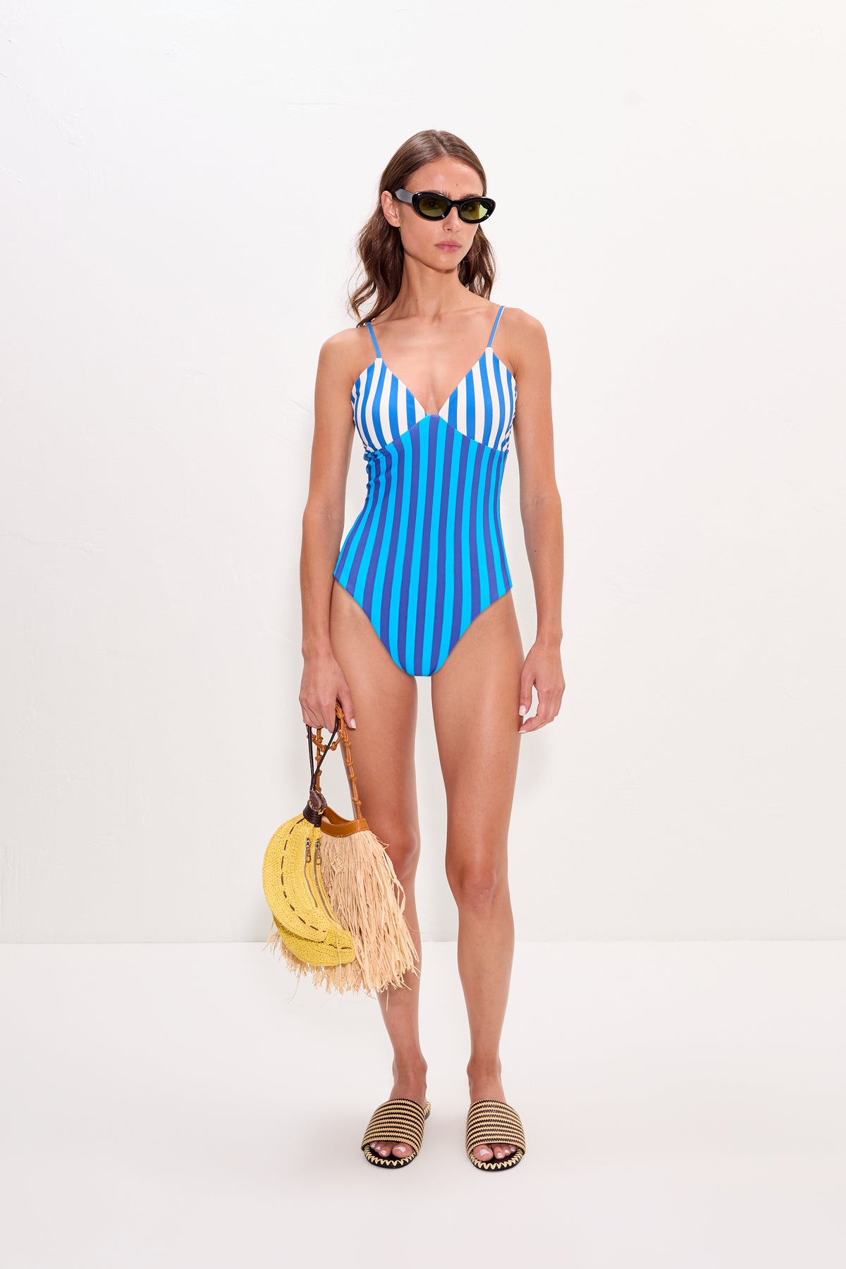 Behati One Piece In Tonal Blue Combo