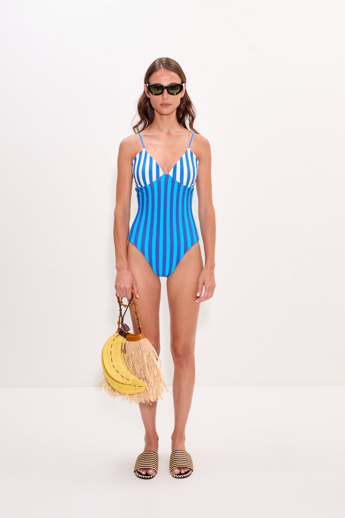Behati One Piece In Tonal Blue Combo