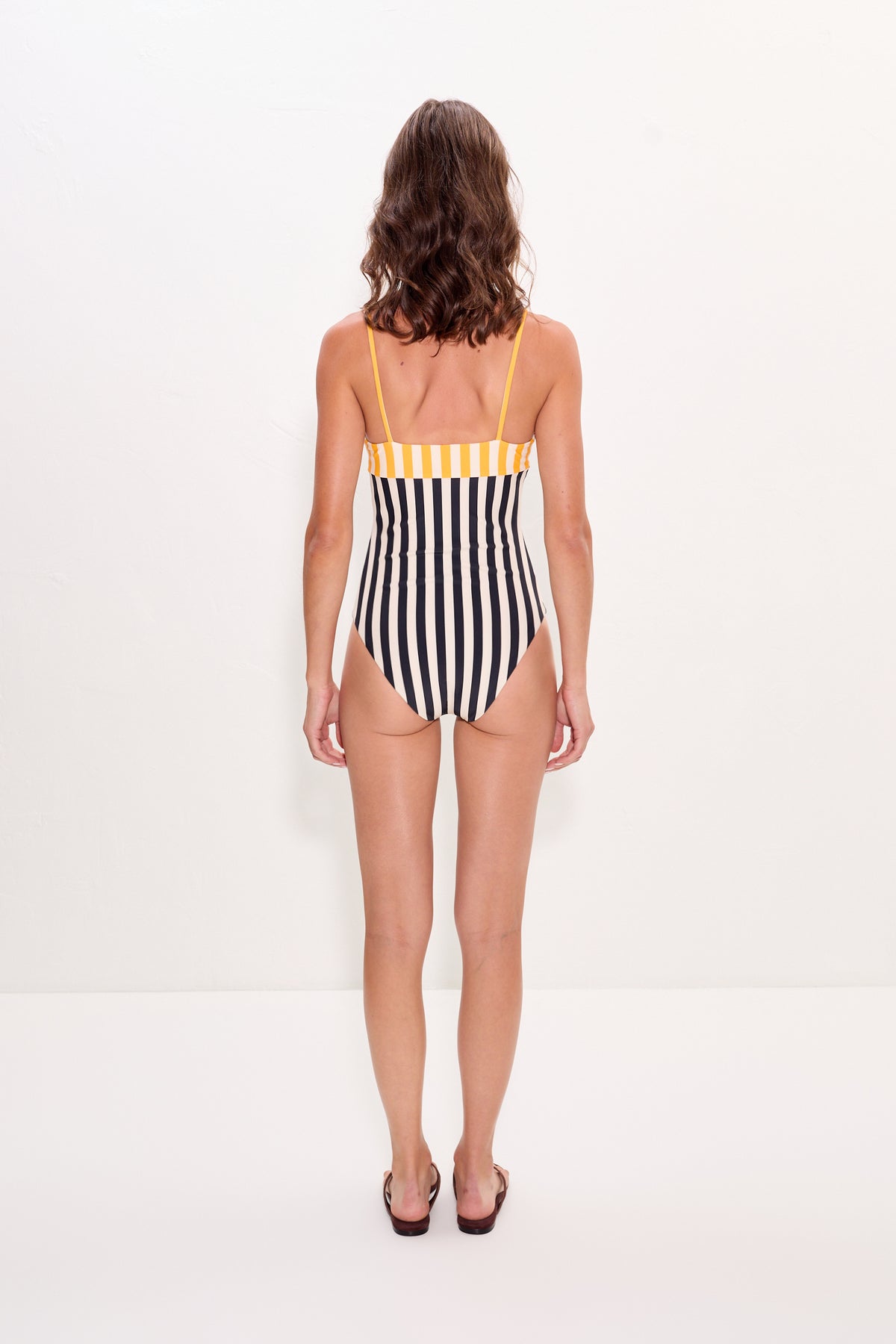 Behati One Piece In Sungold Stripe Combo