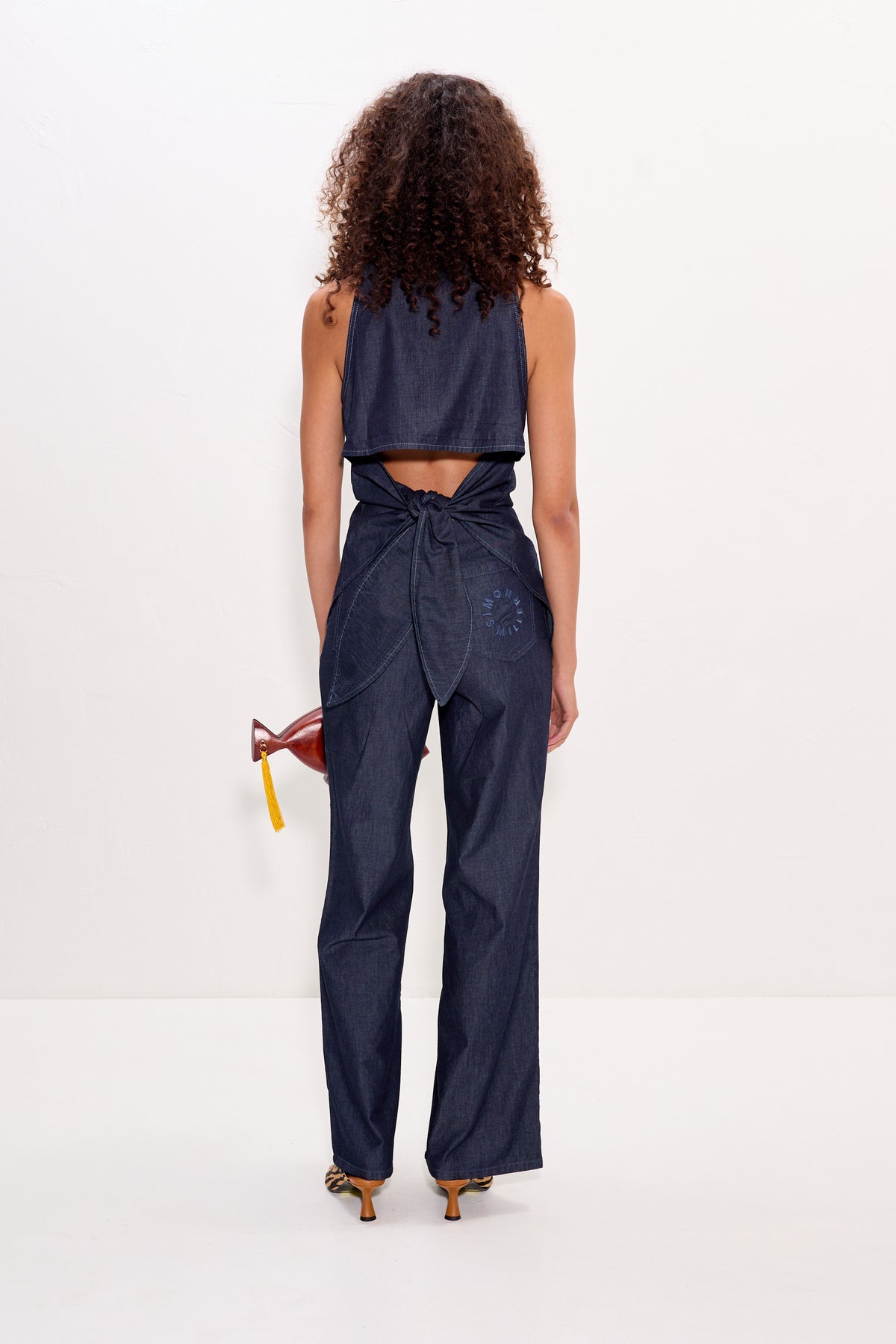 Pia Chambray Pant in Indigo