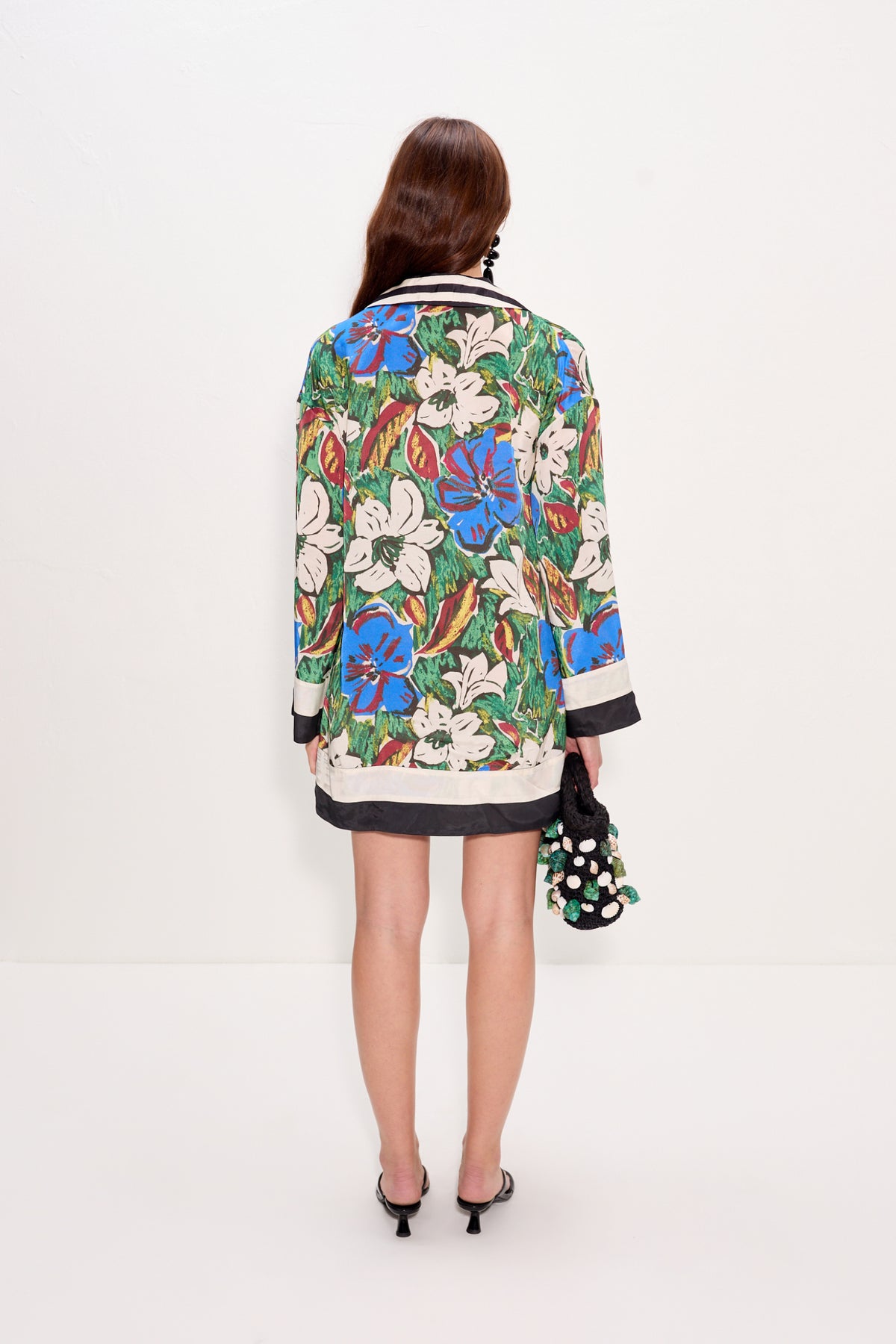 Diaz Mini Dress In Tropical Floral Print Combo