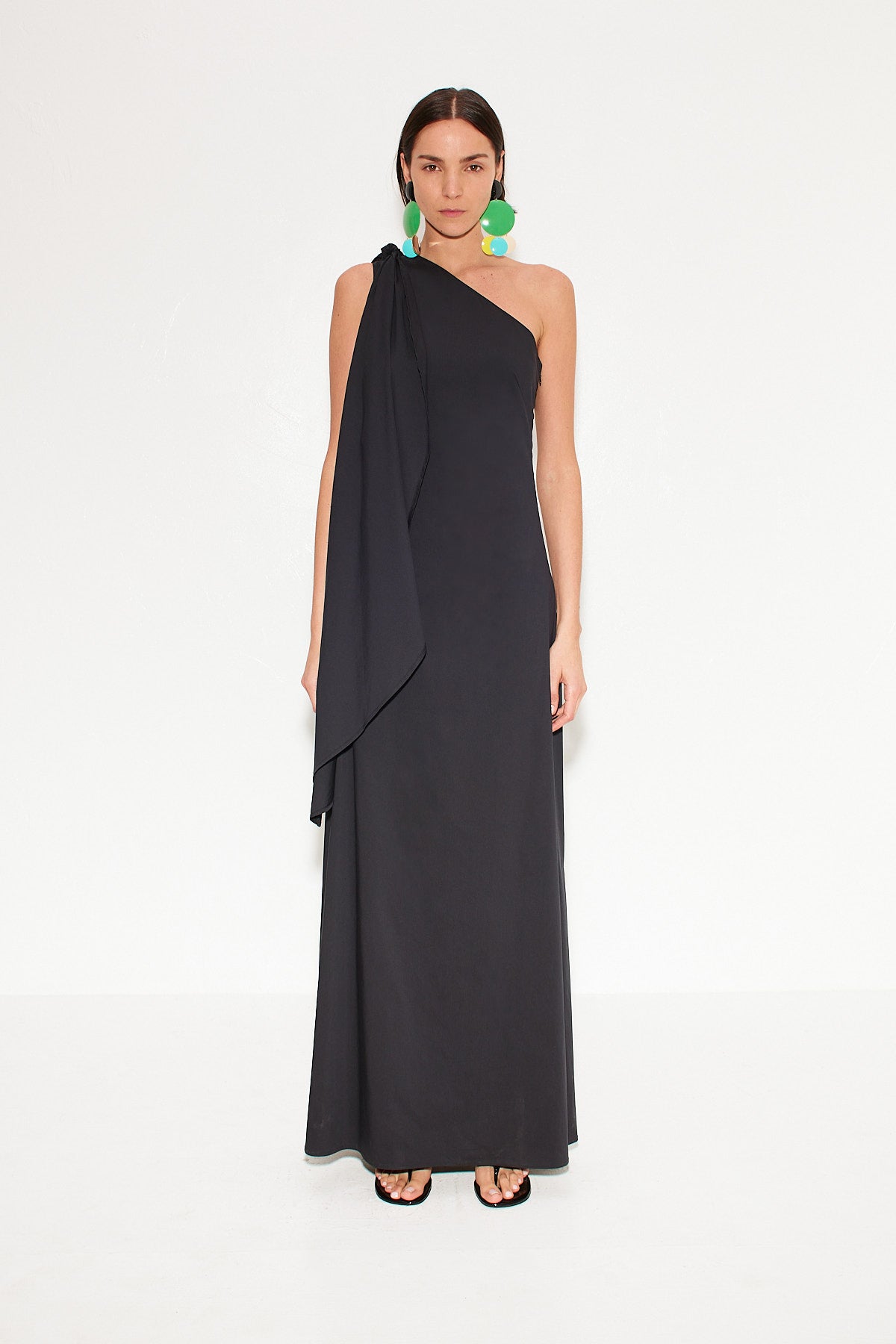 Dune Poplin Gown in Black