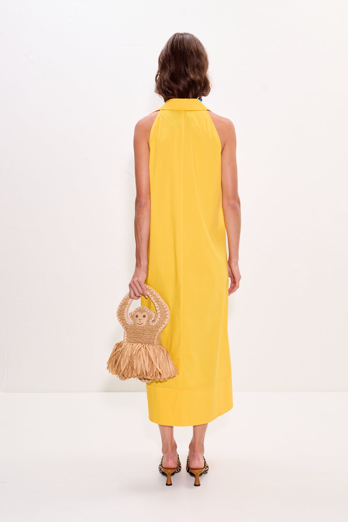 Nava Poplin Midi Dress in Sungold
