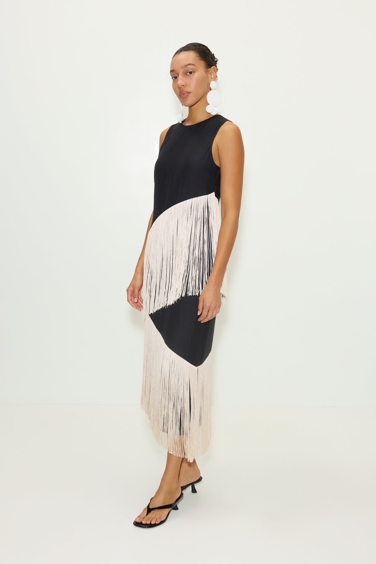 Copacabana Fringe Dress in Black