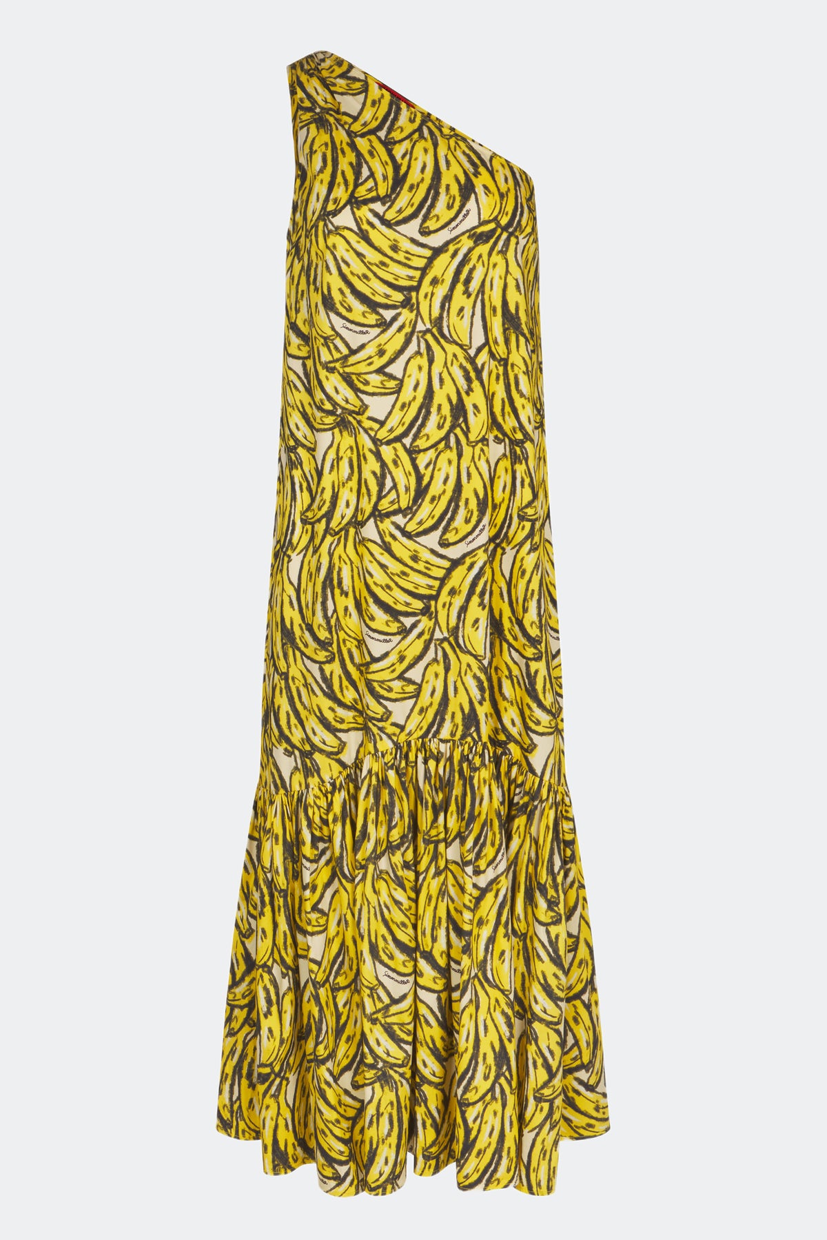 Rea Poplin Maxi Dress in Yellow Bananas
