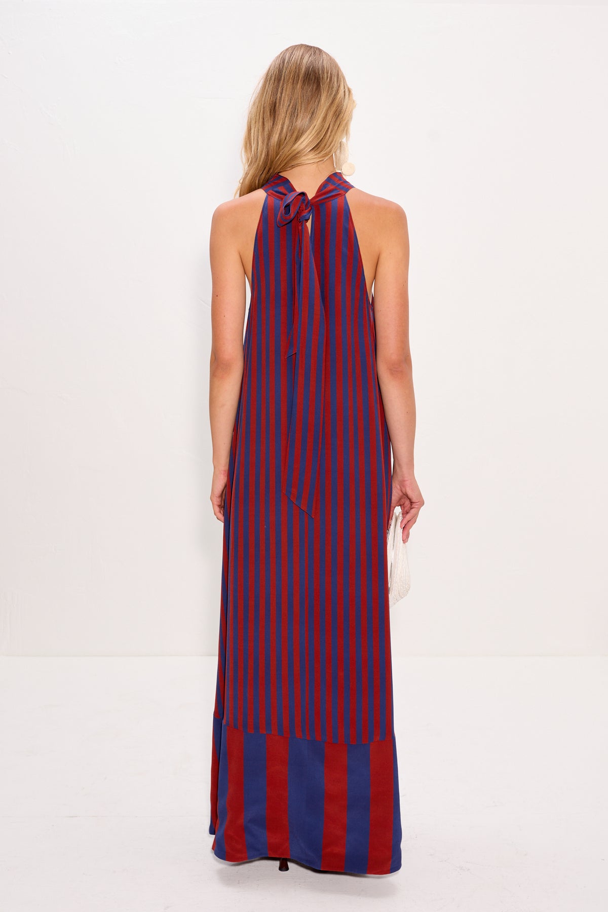 Mona Crepe Dress In Navy/Henna