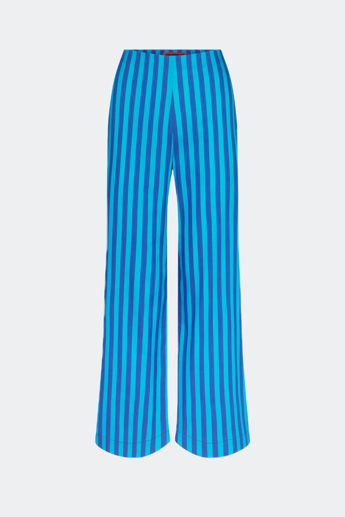 Pia Striped Poplin Pant In Tonal Blue Stripe