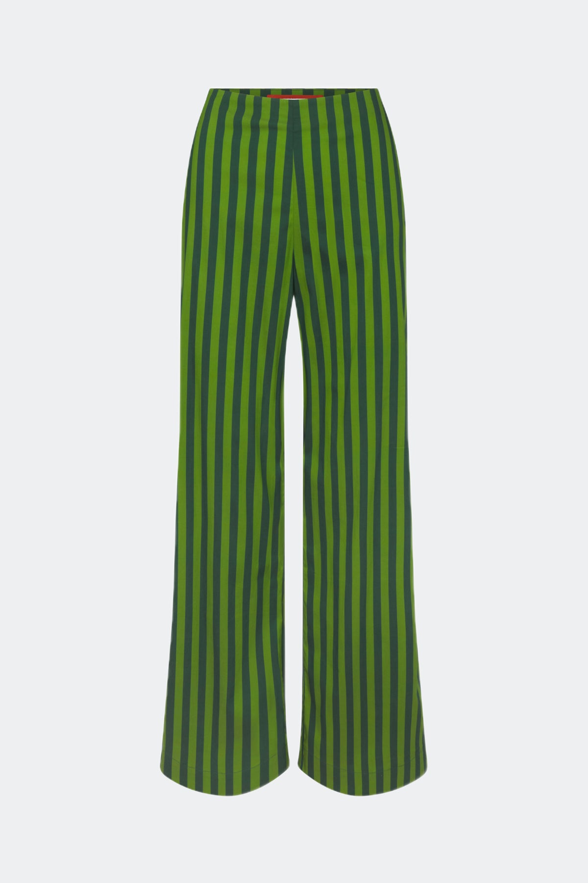 Pia Poplin Pant In Gummy Green/Moss