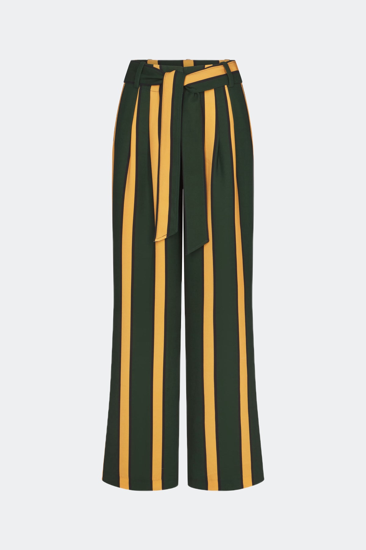 Alto Crepe Pant in Fern/Mustard Stripe