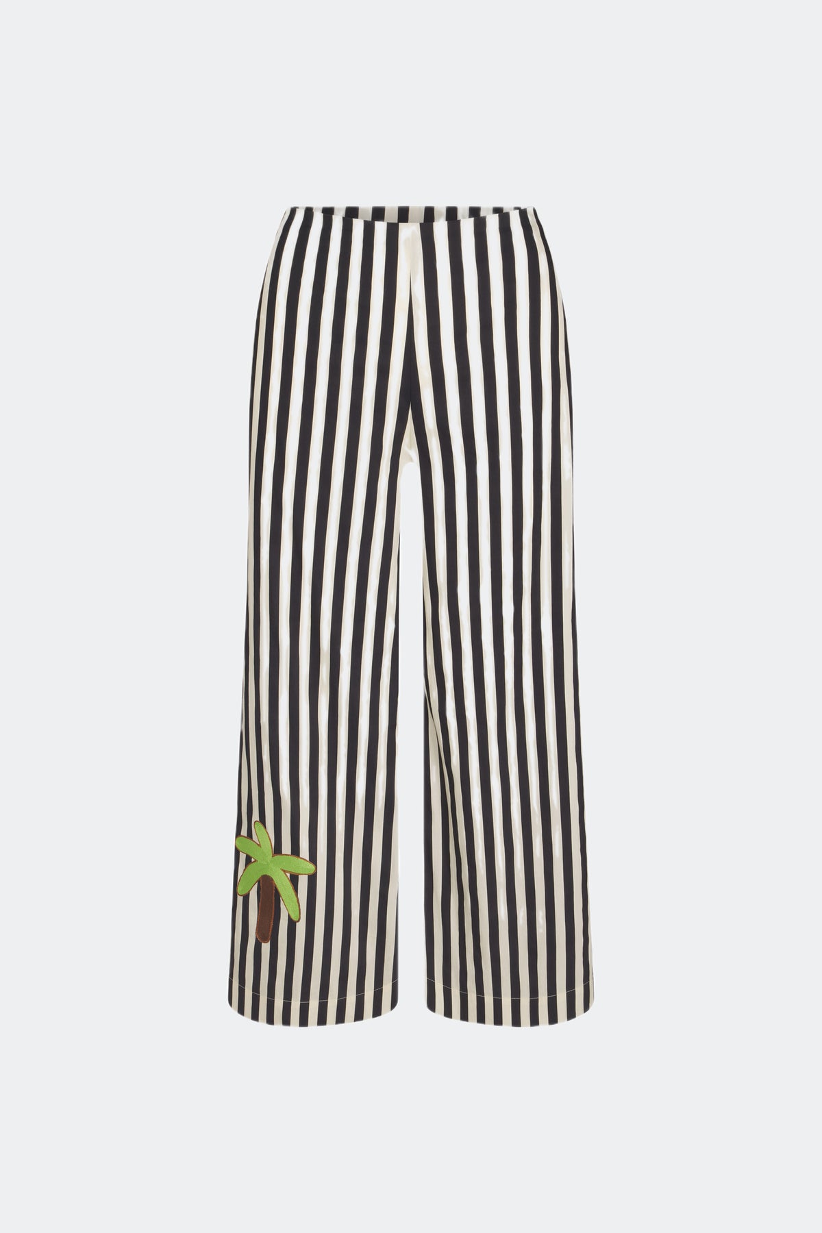 Ari Poplin Pant in Black/White Stripe
