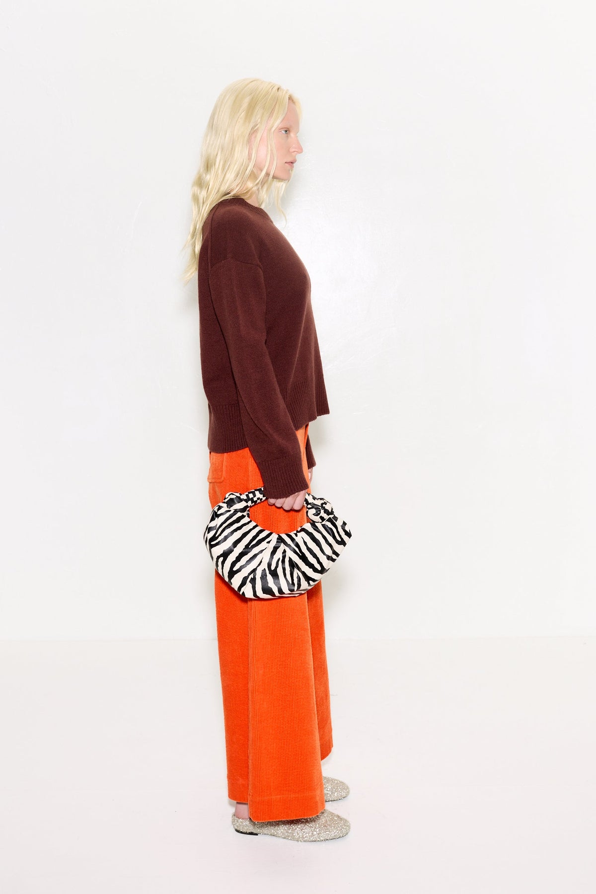 Cher Wool Sweater In Choco Brown