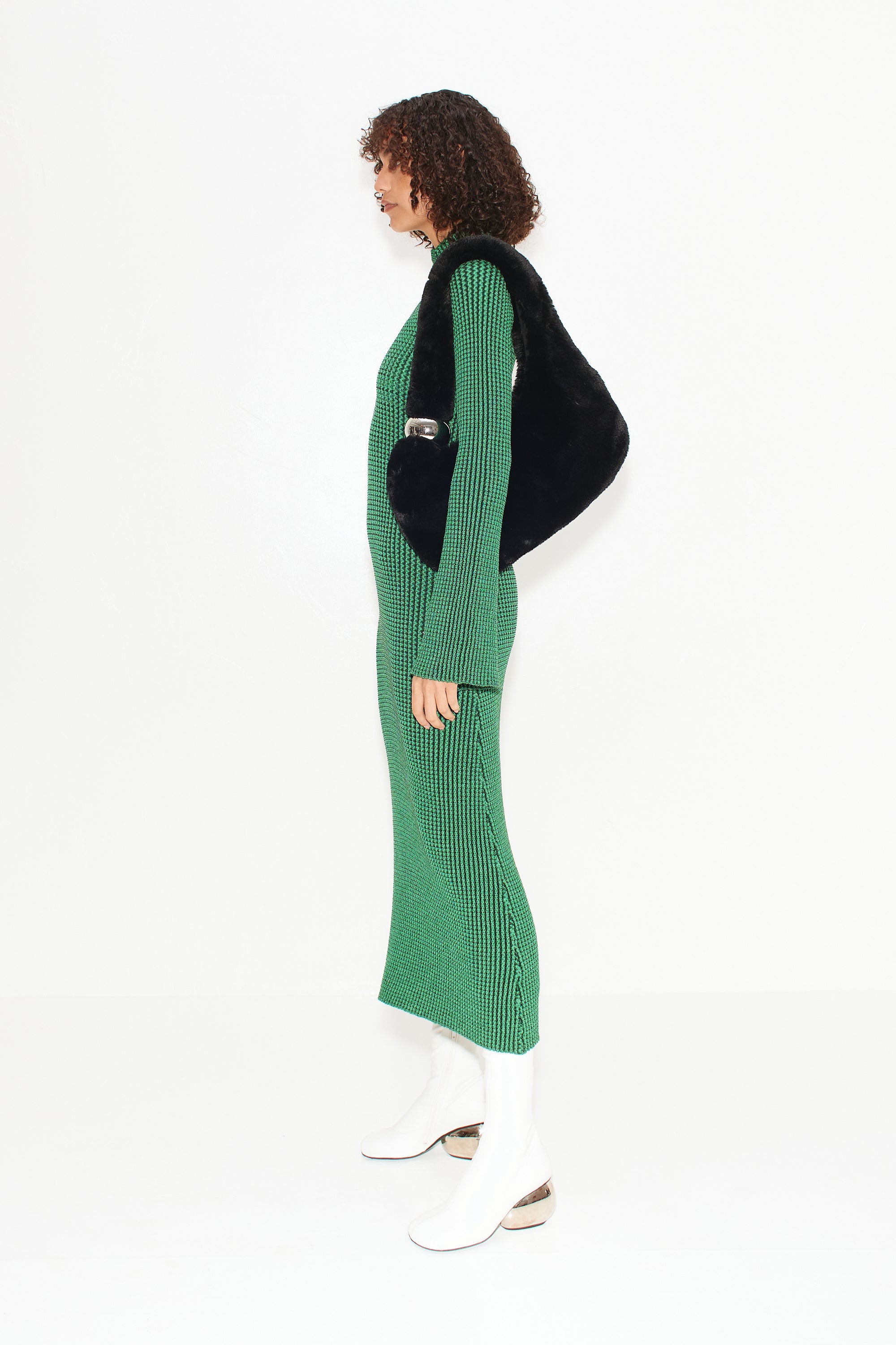 Zumi Textured Knit Midi Dress in Gummy Green | SIMONMILLER – Simon 