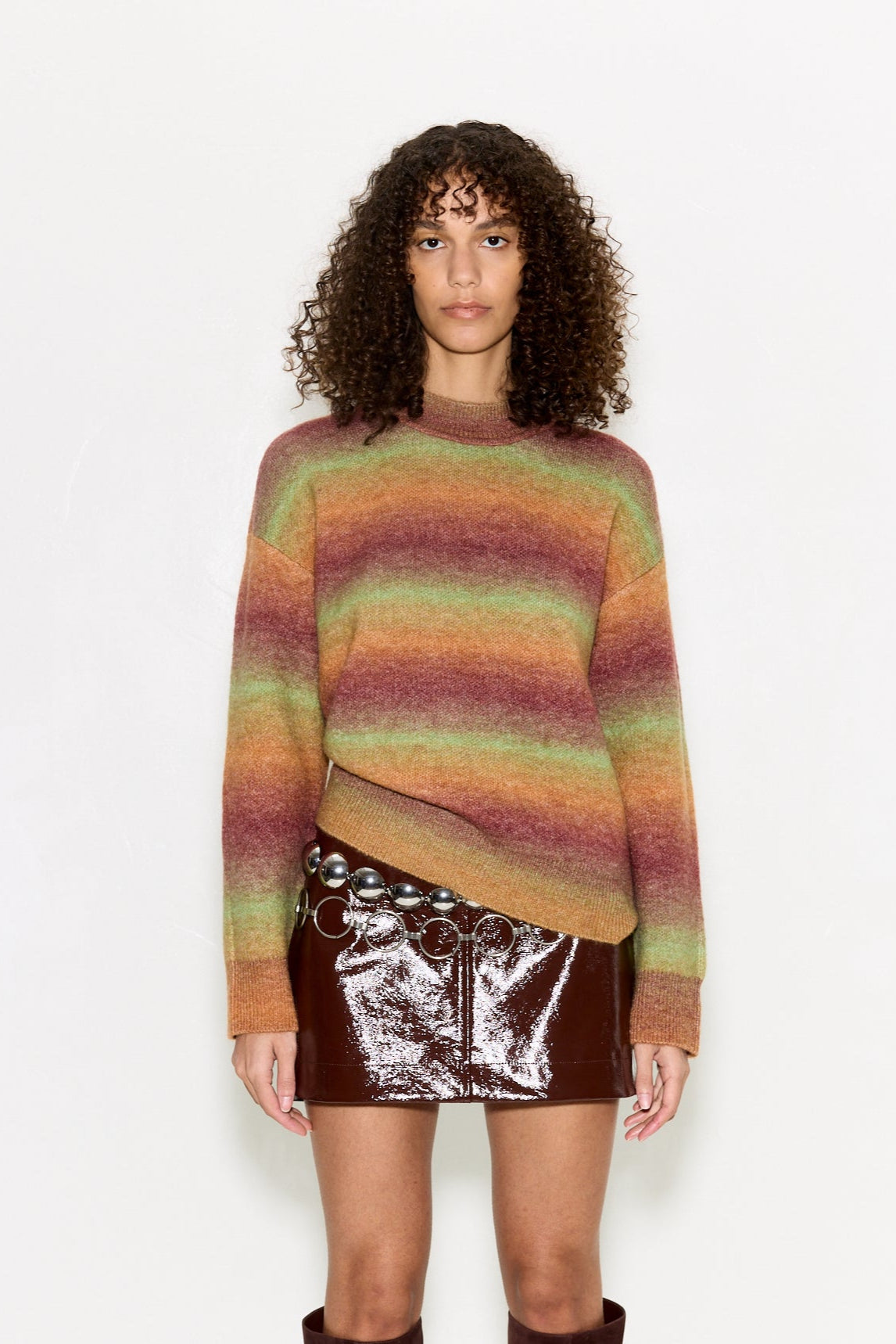 Calder Knit Sweater In Autumn Ombre