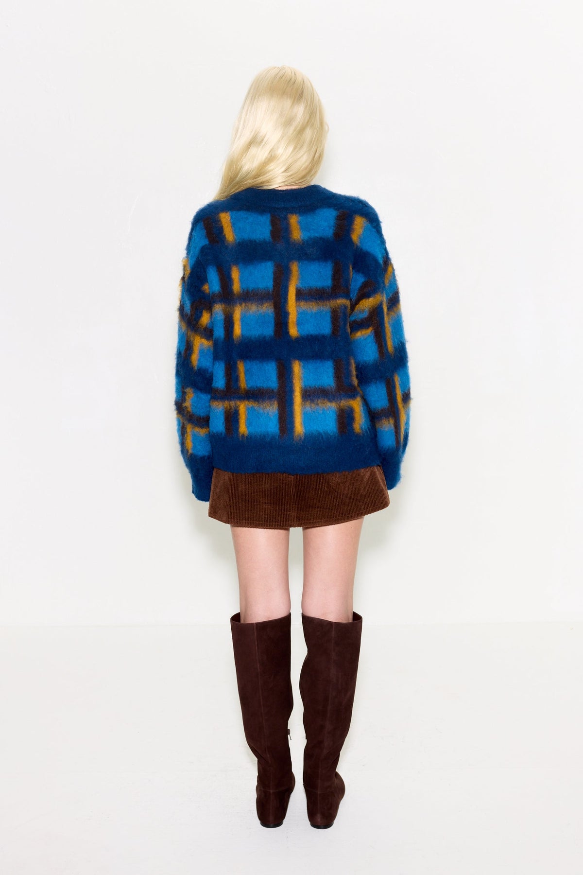 Twiggy Corduroy Mini Skirt In Choco Brown