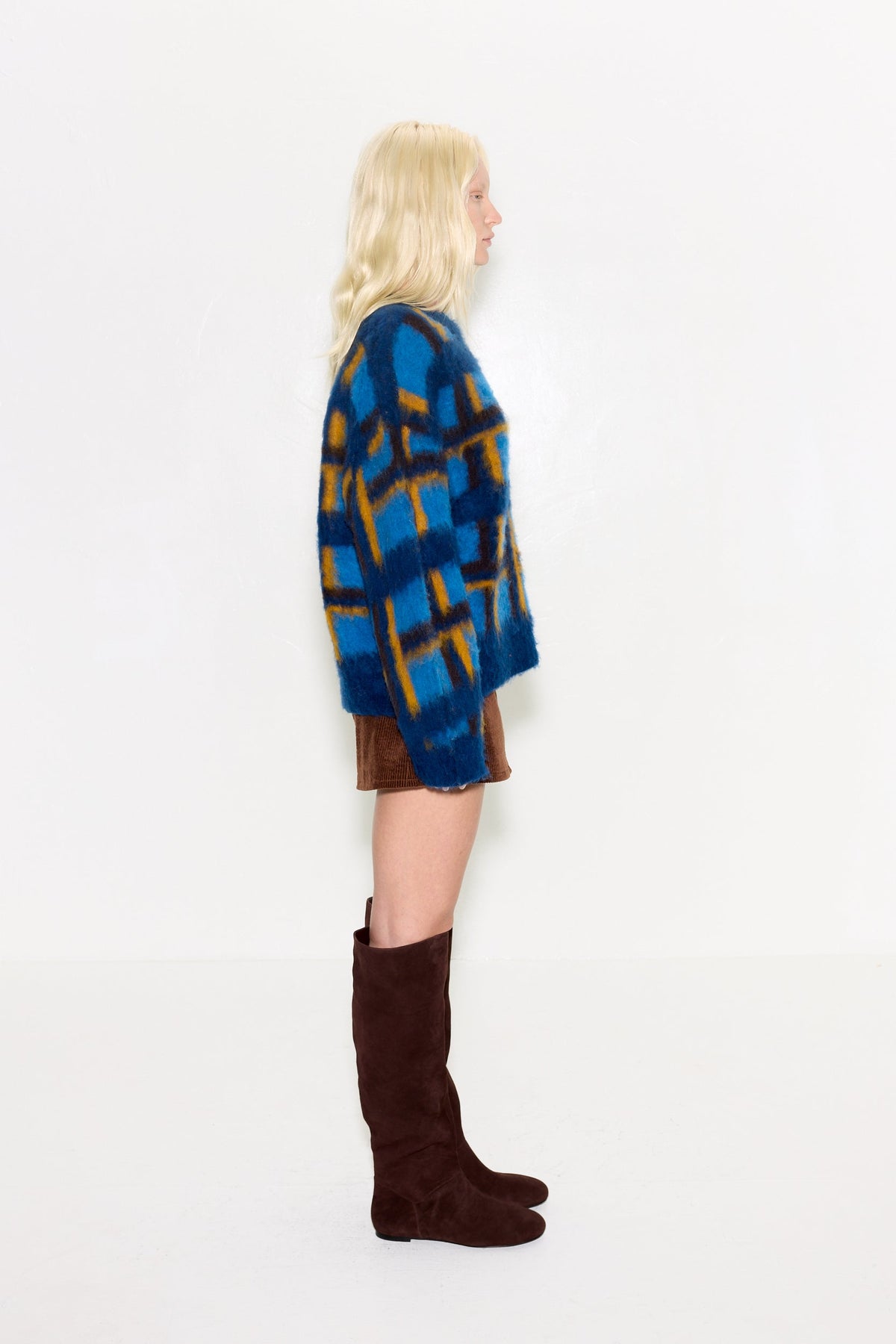 Twiggy Corduroy Mini Skirt In Choco Brown