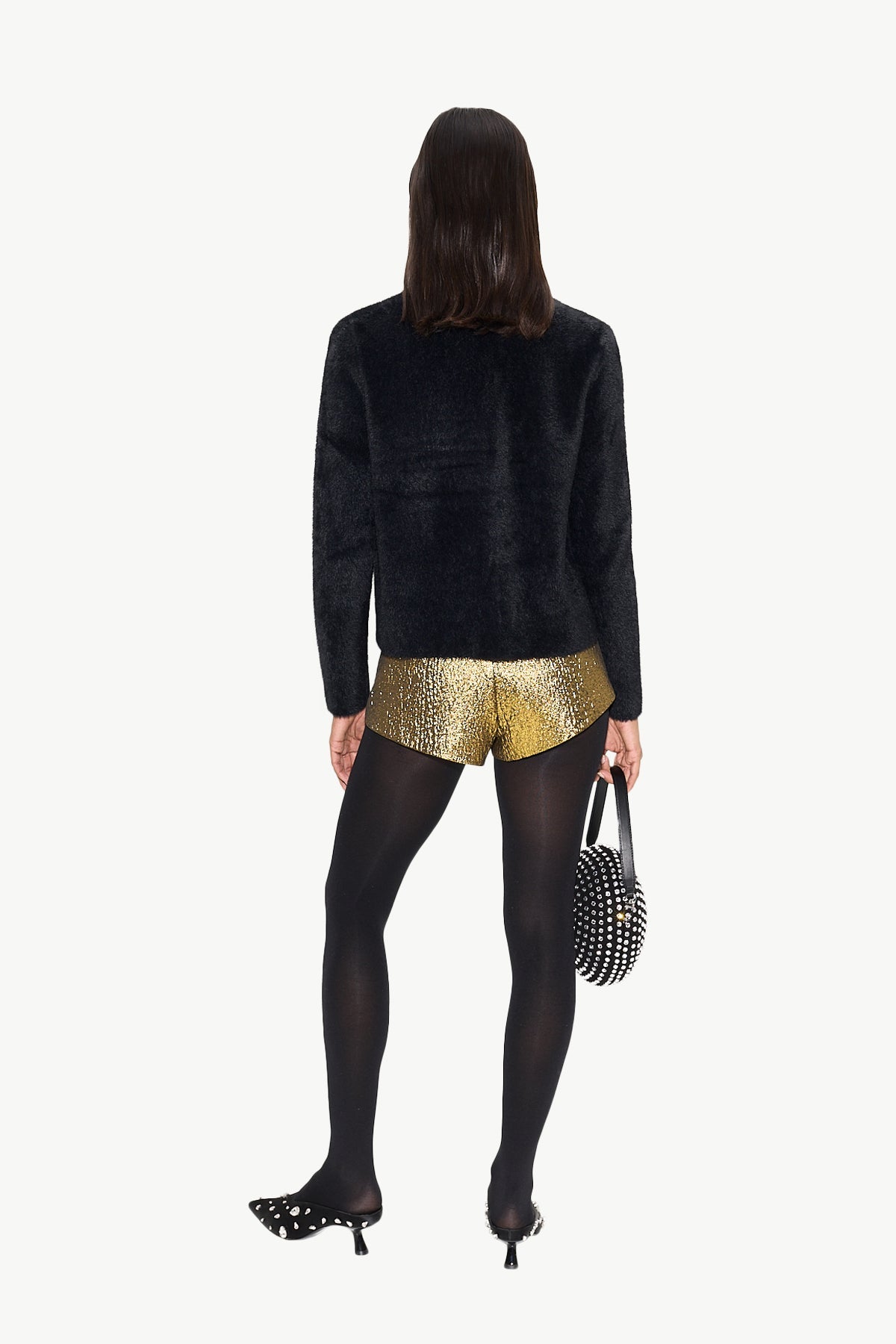 Fleur Metallic Shorts In Star Gold