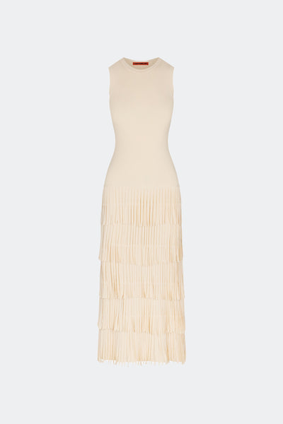 maison celon／fringe knit dress maison celon／fringe knit dress Odessa Crochet Knit Fringe