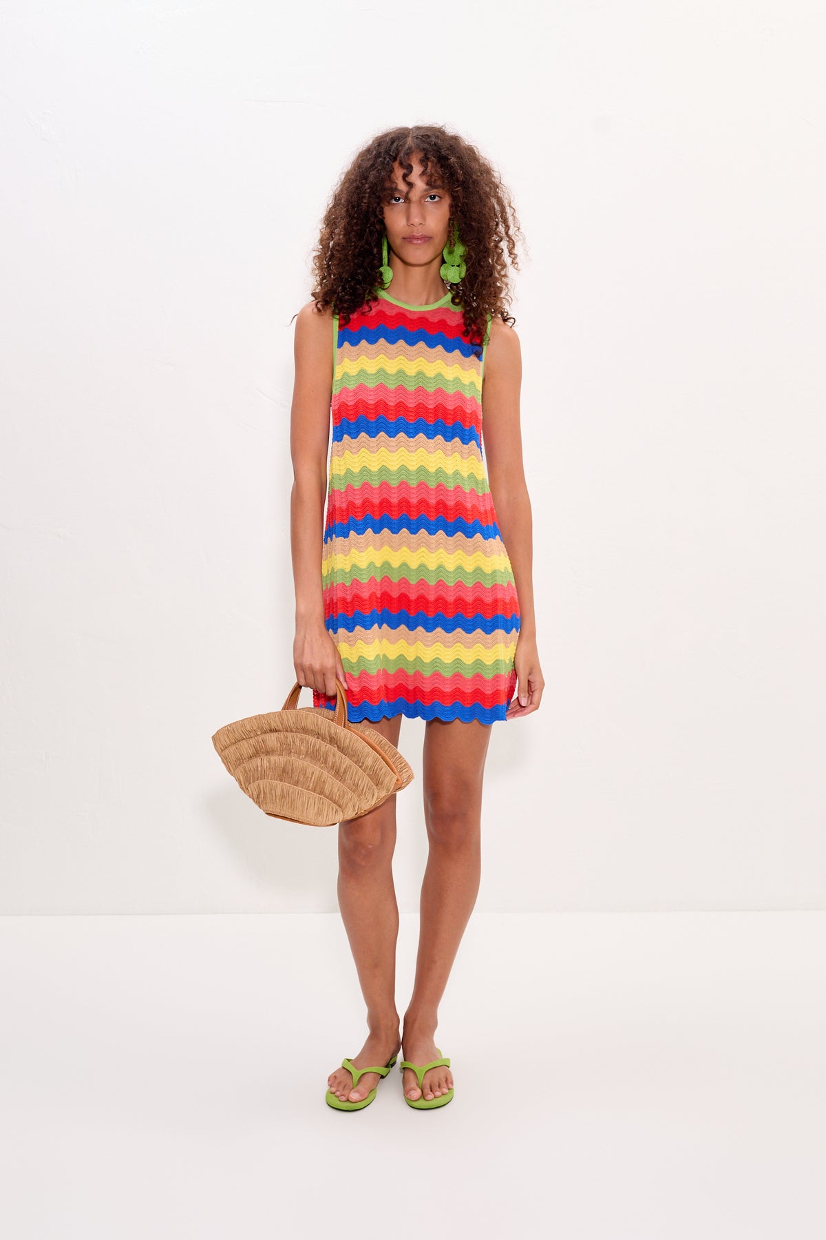 Moji Wave Mini Dress in Tropical Wave