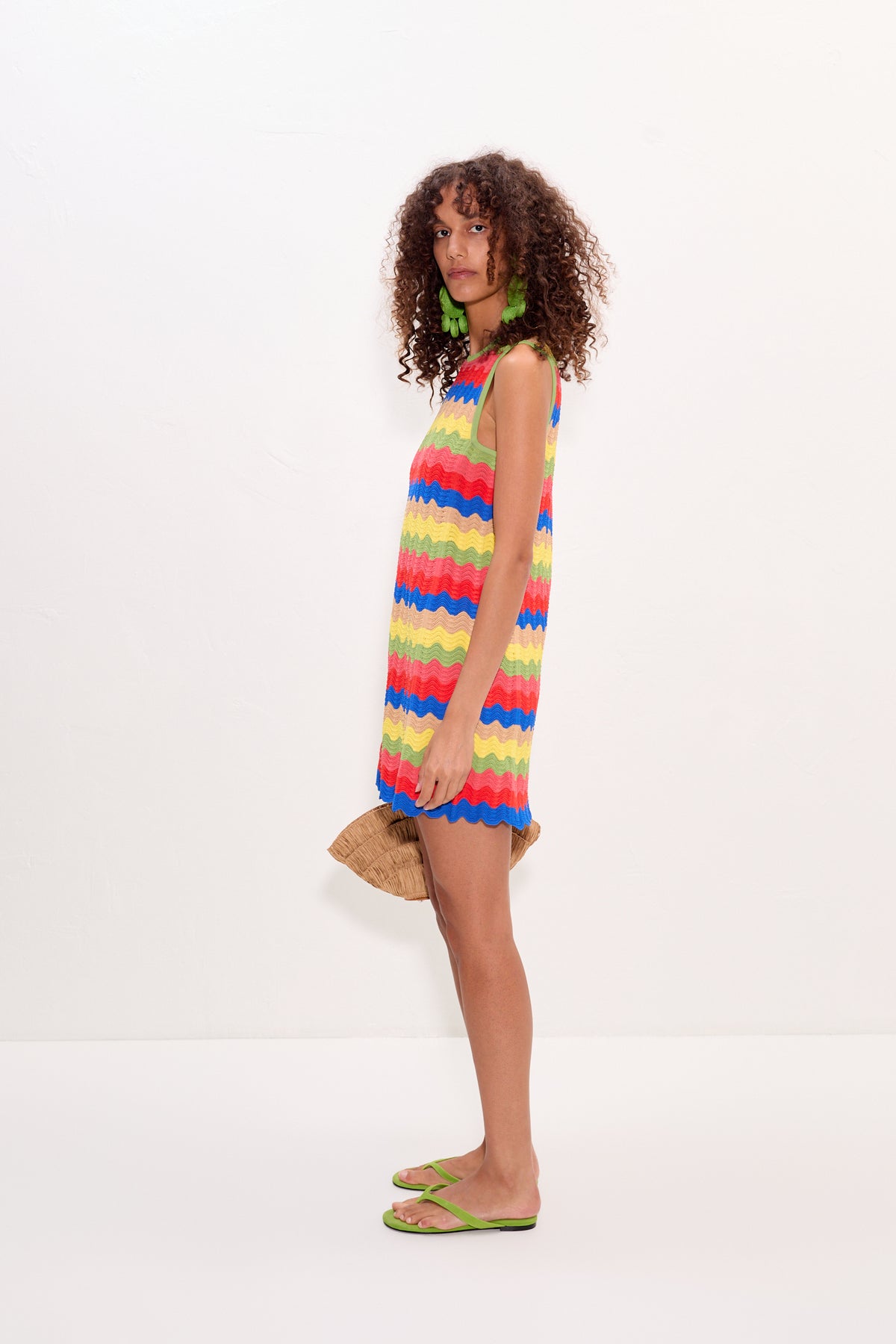 Moji Wave Mini Dress in Tropical Wave
