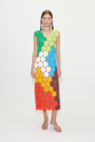 SIMONMILLER Muro Crochet Dress | Island Multi | Size M