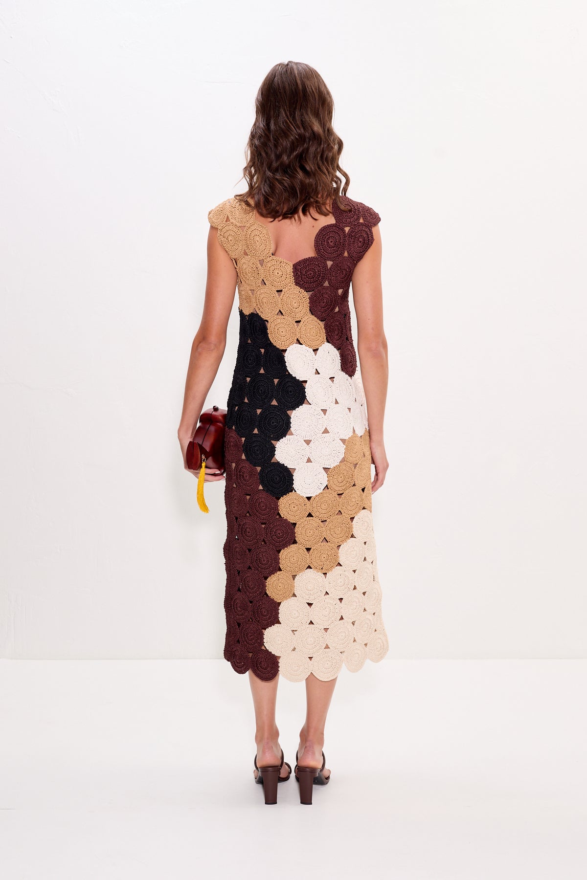 Muro Crochet Dress in Earth Tone Combo