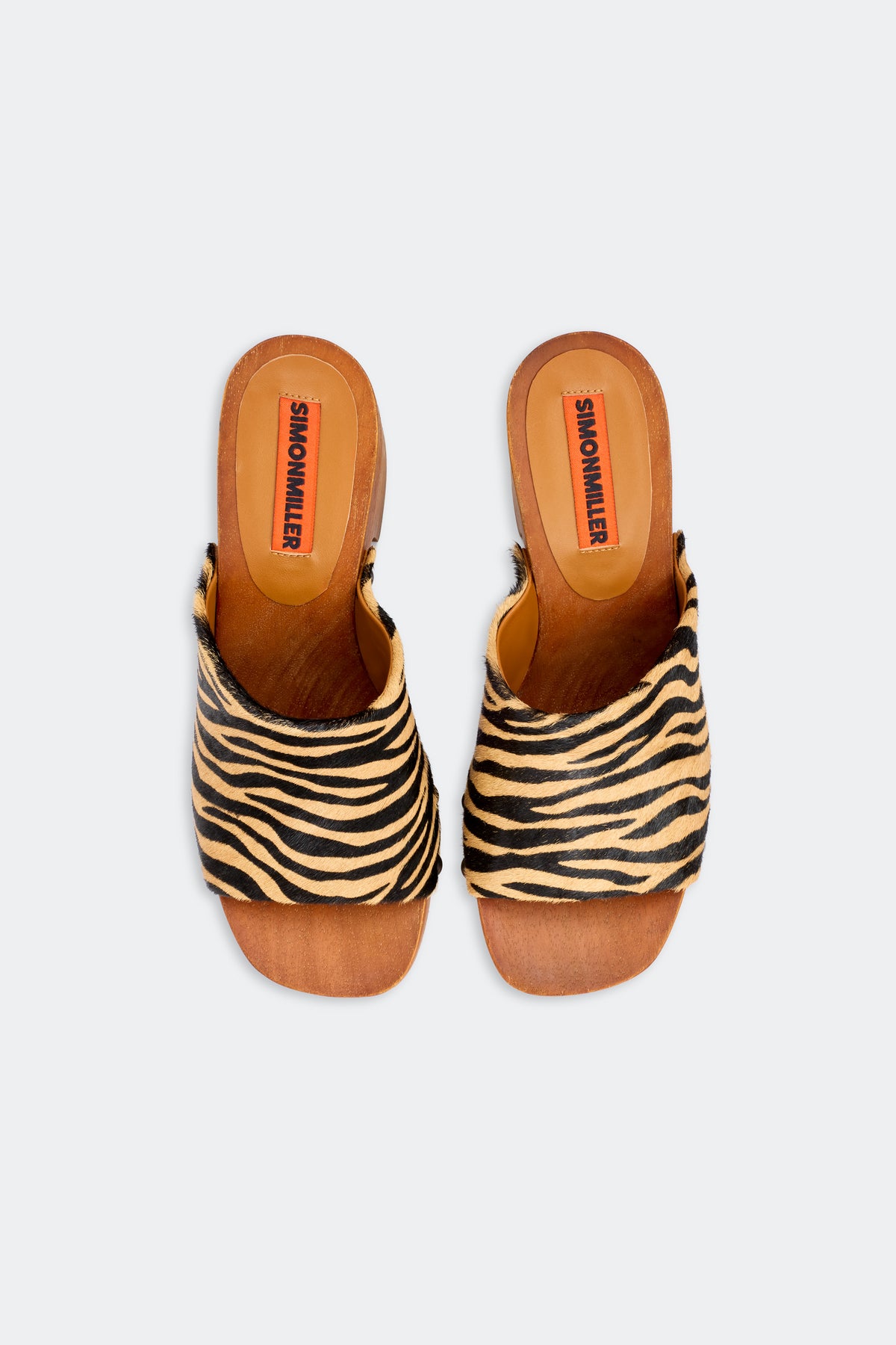 Haircalf Sol Wood Sandal In Brown Zebra