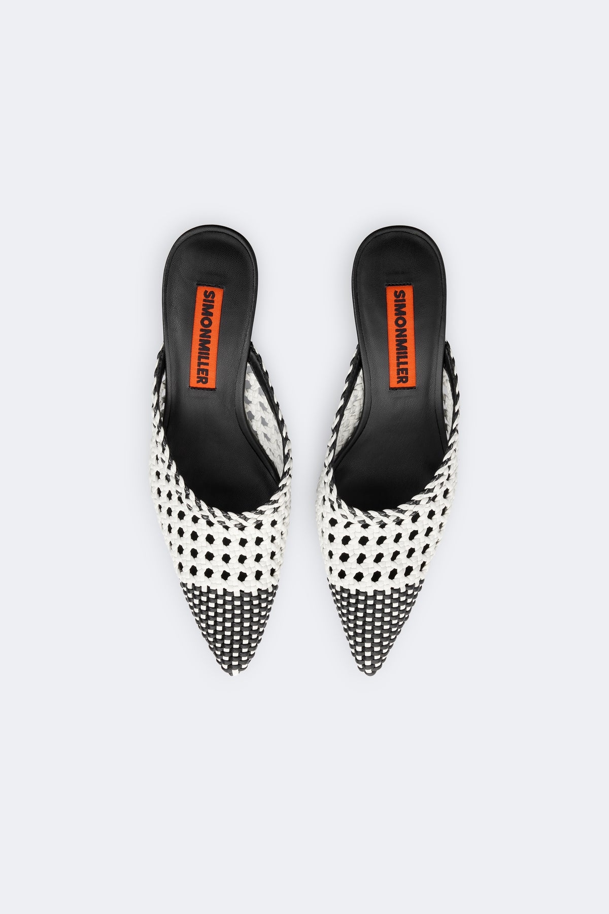 Woven Gala Mule In Black/White