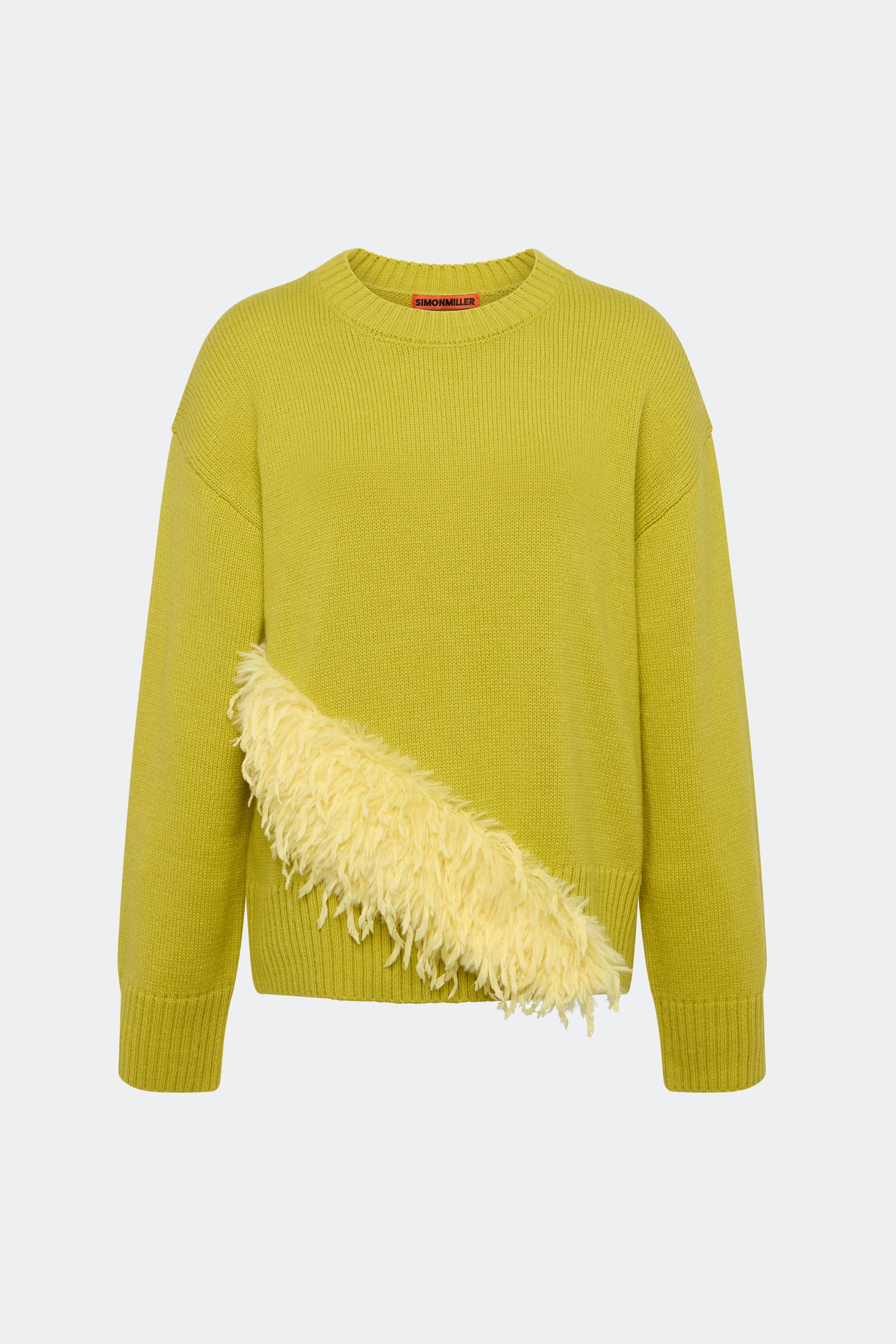 Zira Novelty Sweater In Chartreuse