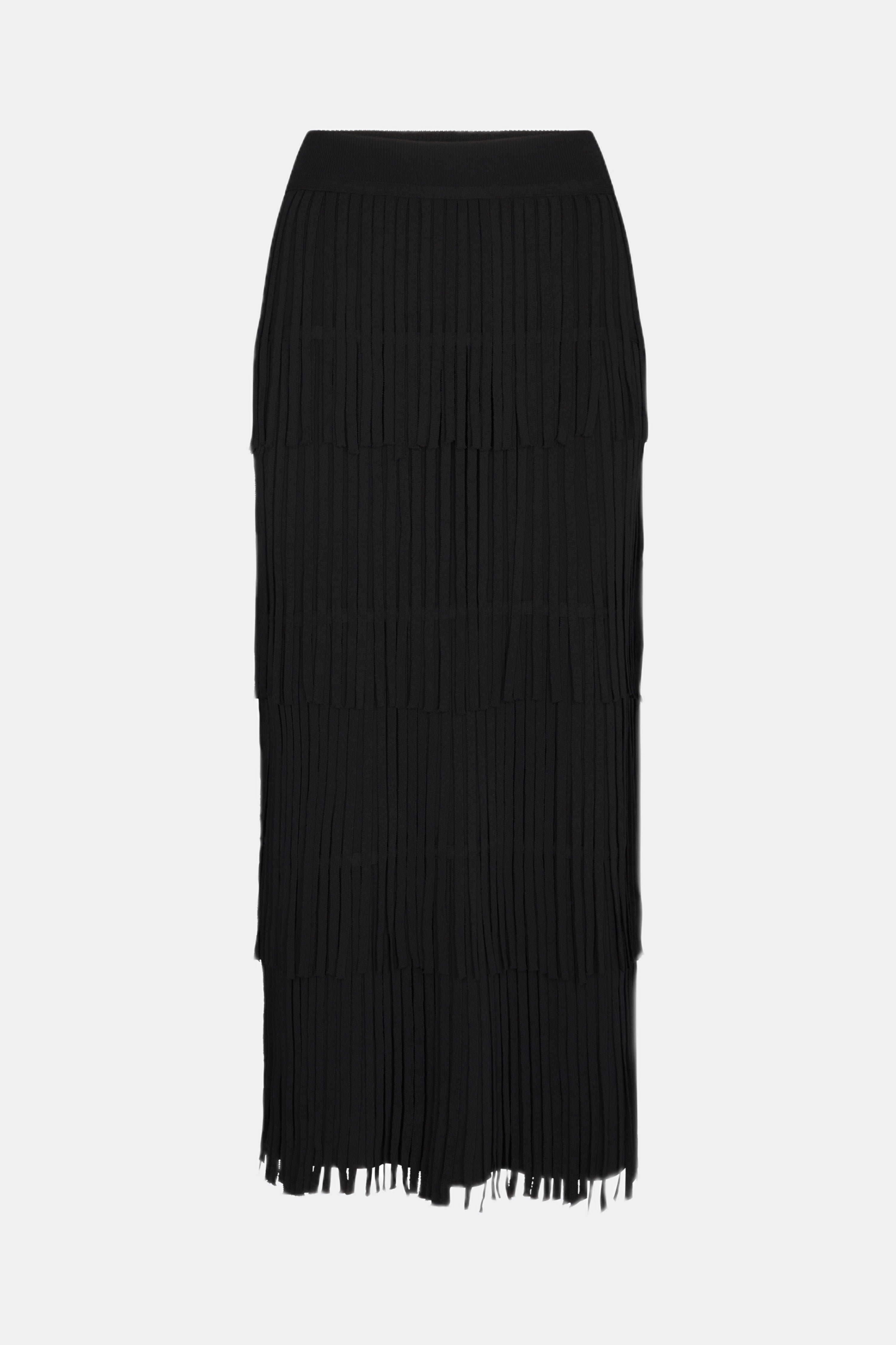 za za knit fringe skirt
