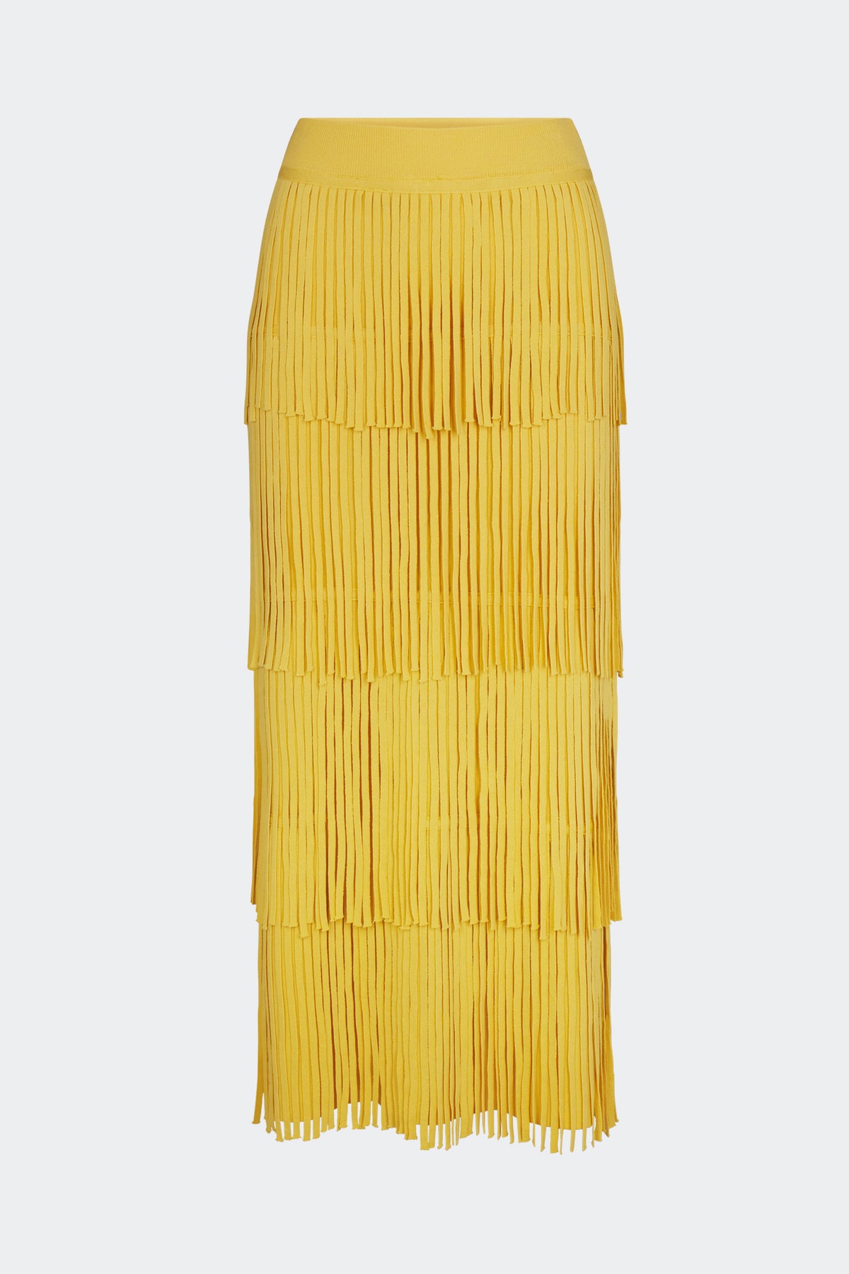 Za Za Knit Fringe Skirt in Butter