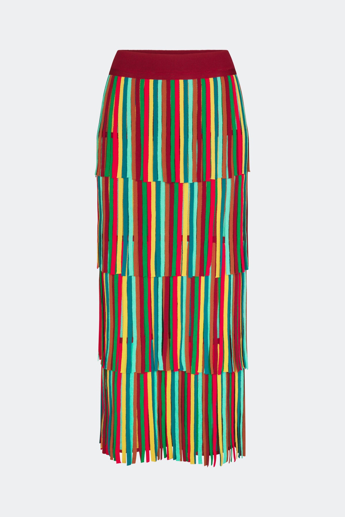 Za Za Knit Skirt In Vibrant Multi Stripe