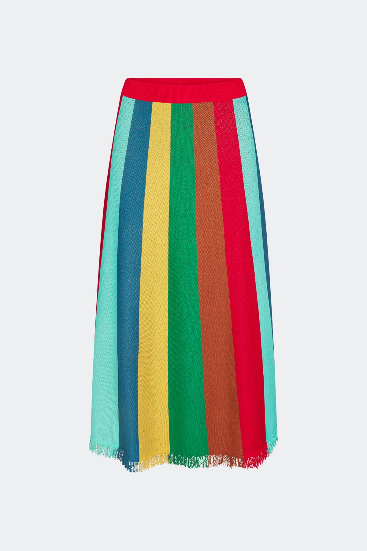 Alita Knit Skirt In Vibrant Multi Stripe