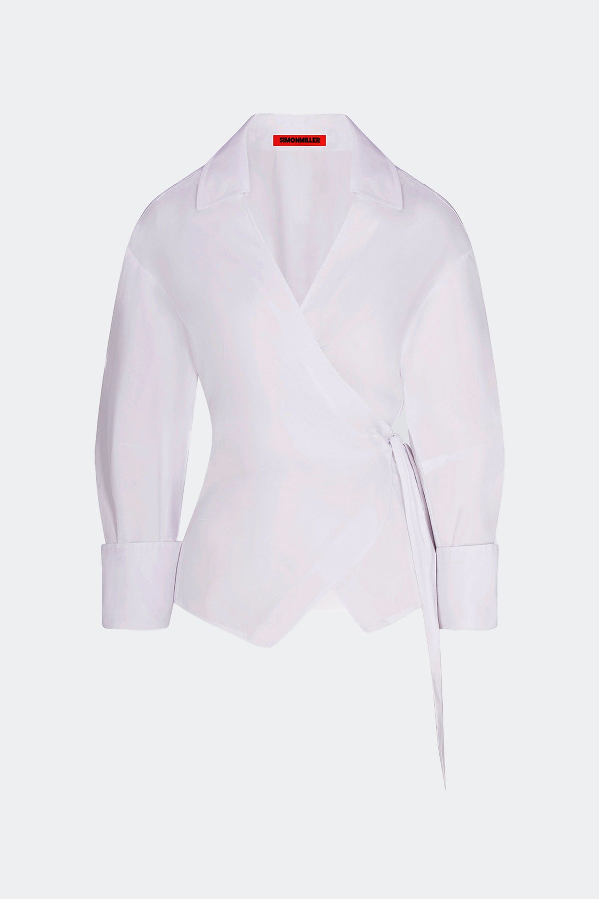 Anya Poplin Wrap Top In Macadamia