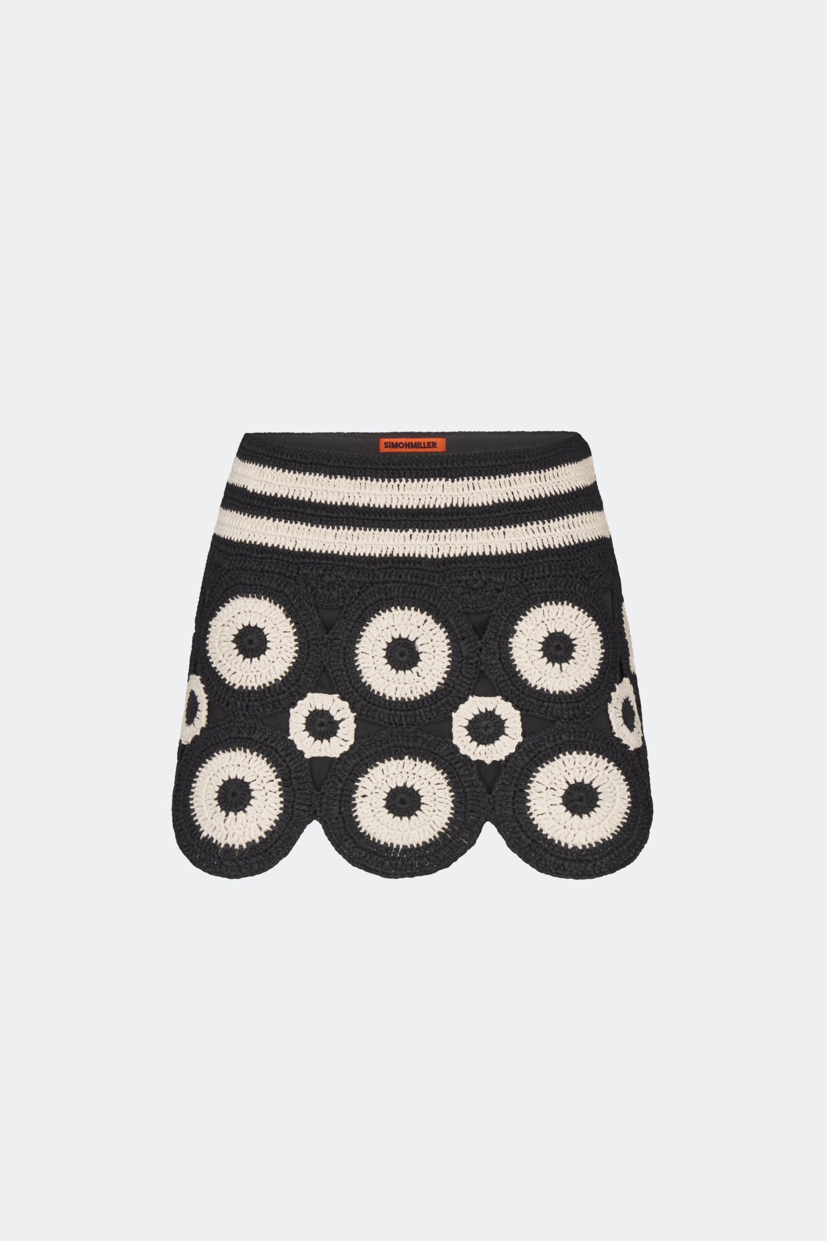 Beep Beep Mini Skirt In Cream/Black