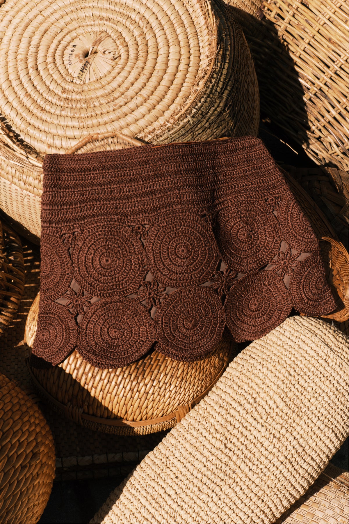 Beep Beep Mini Skirt In Choco Brown