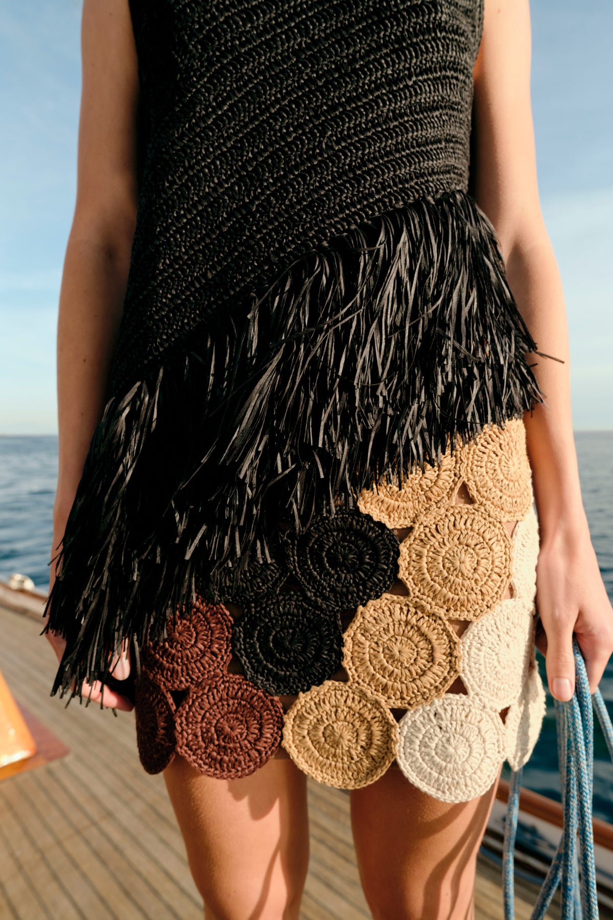 Beep Beep Mini Skirt in Earth Tone Combo