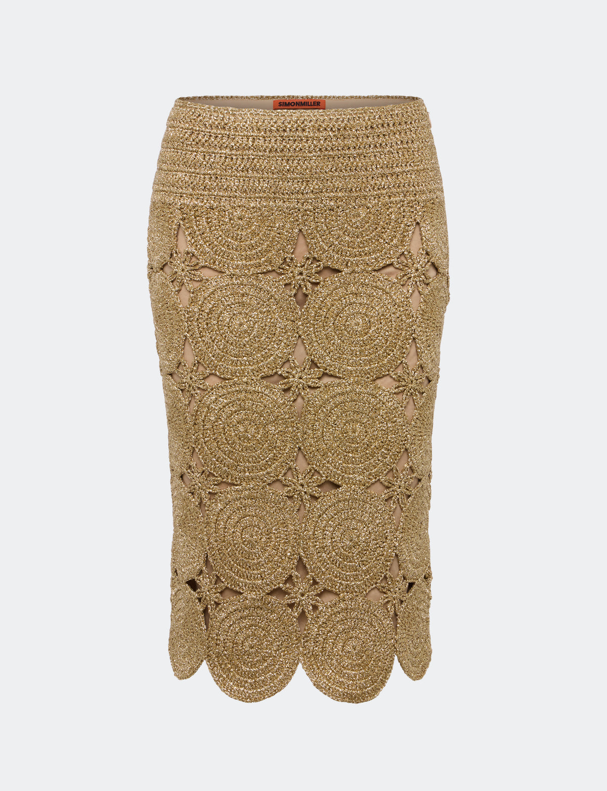 Beep Beep Midi Skirt In Star Gold