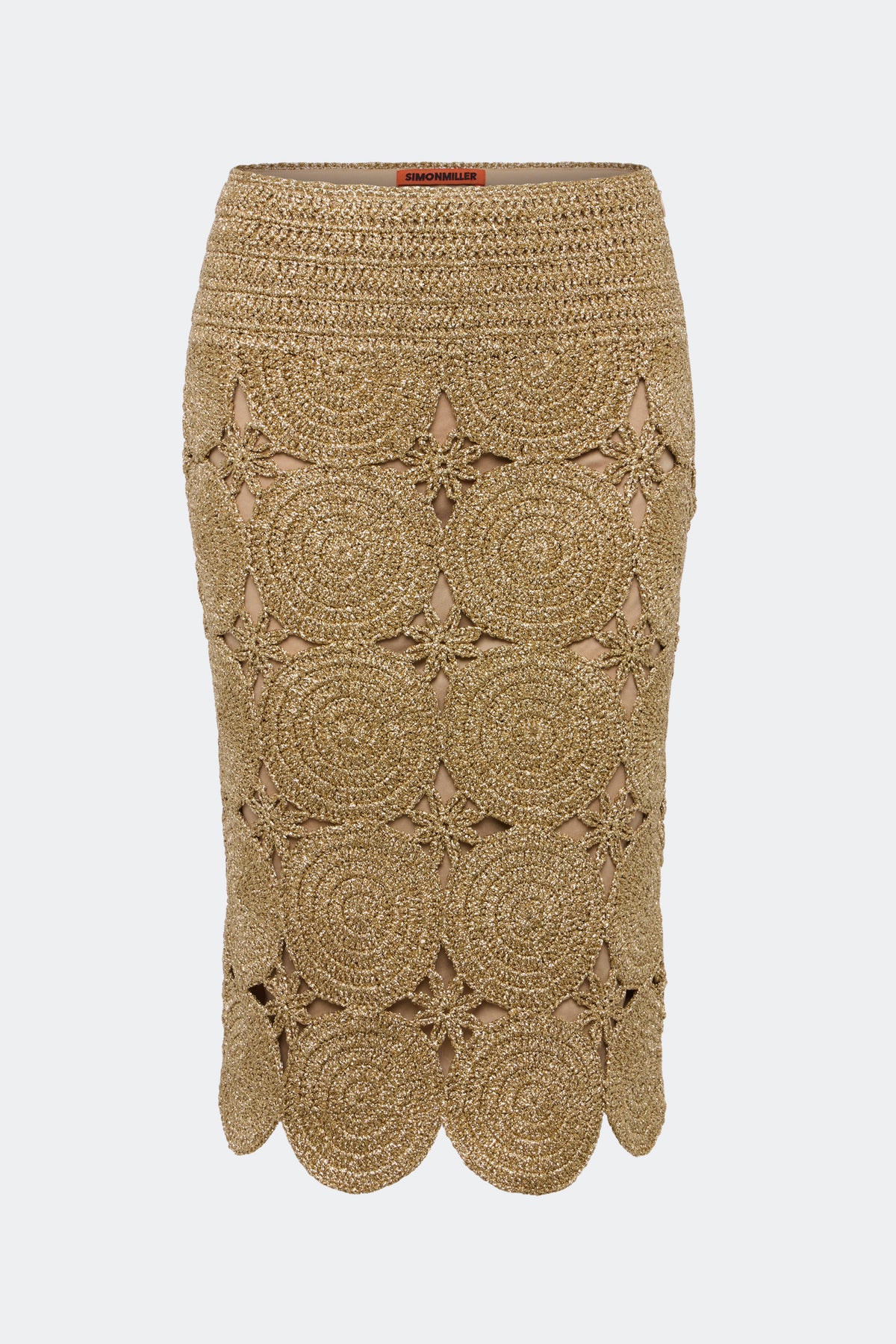 Beep Beep Midi Skirt In Star Gold