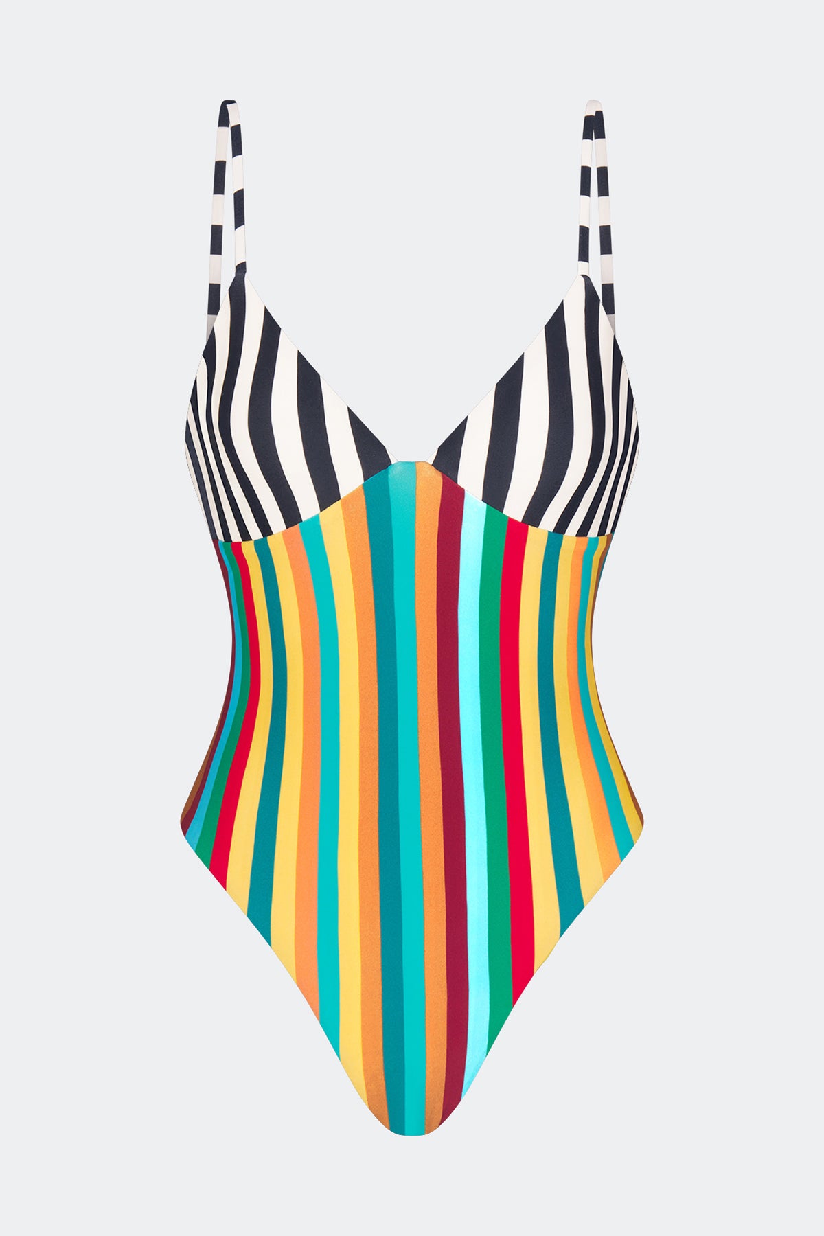 Behati One Piece In Vibrant Multi Stripe