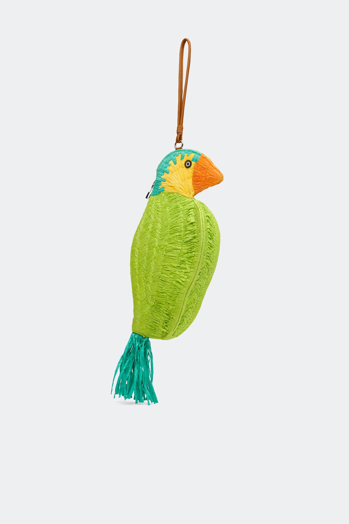 Tropical Bird Wristlet In Blue Multi