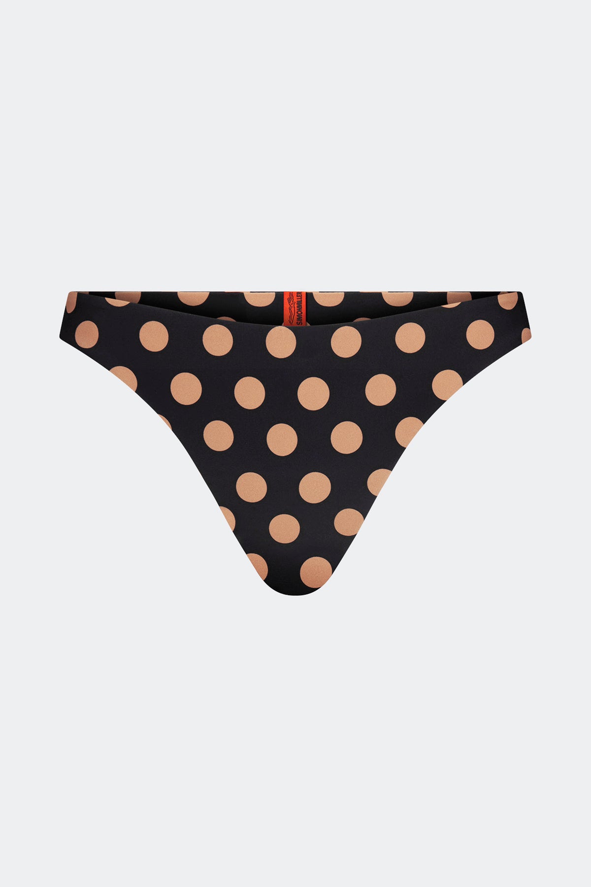 Bwai Bikini Bottom In Black/Tan Polka Dot