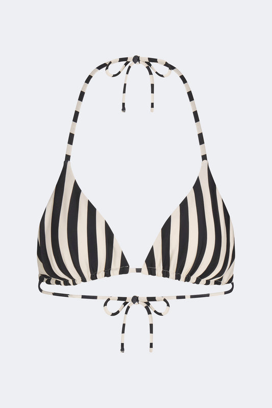 Bwai Bikini Top In Black/White Stripe